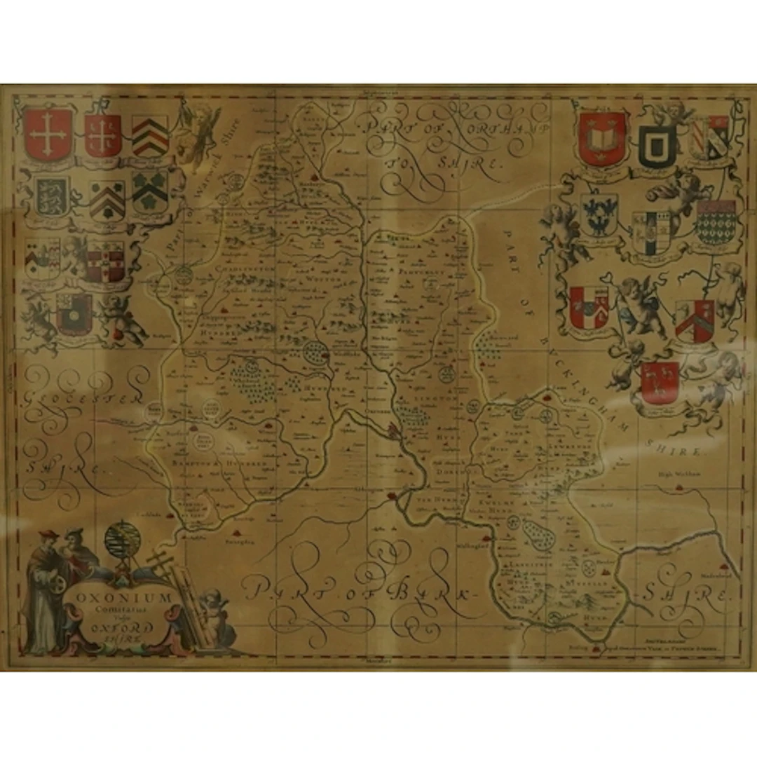 Jan Jannson - Oxfordshire, 'Oxonium Comitatus Vulgo Oxfordsh...