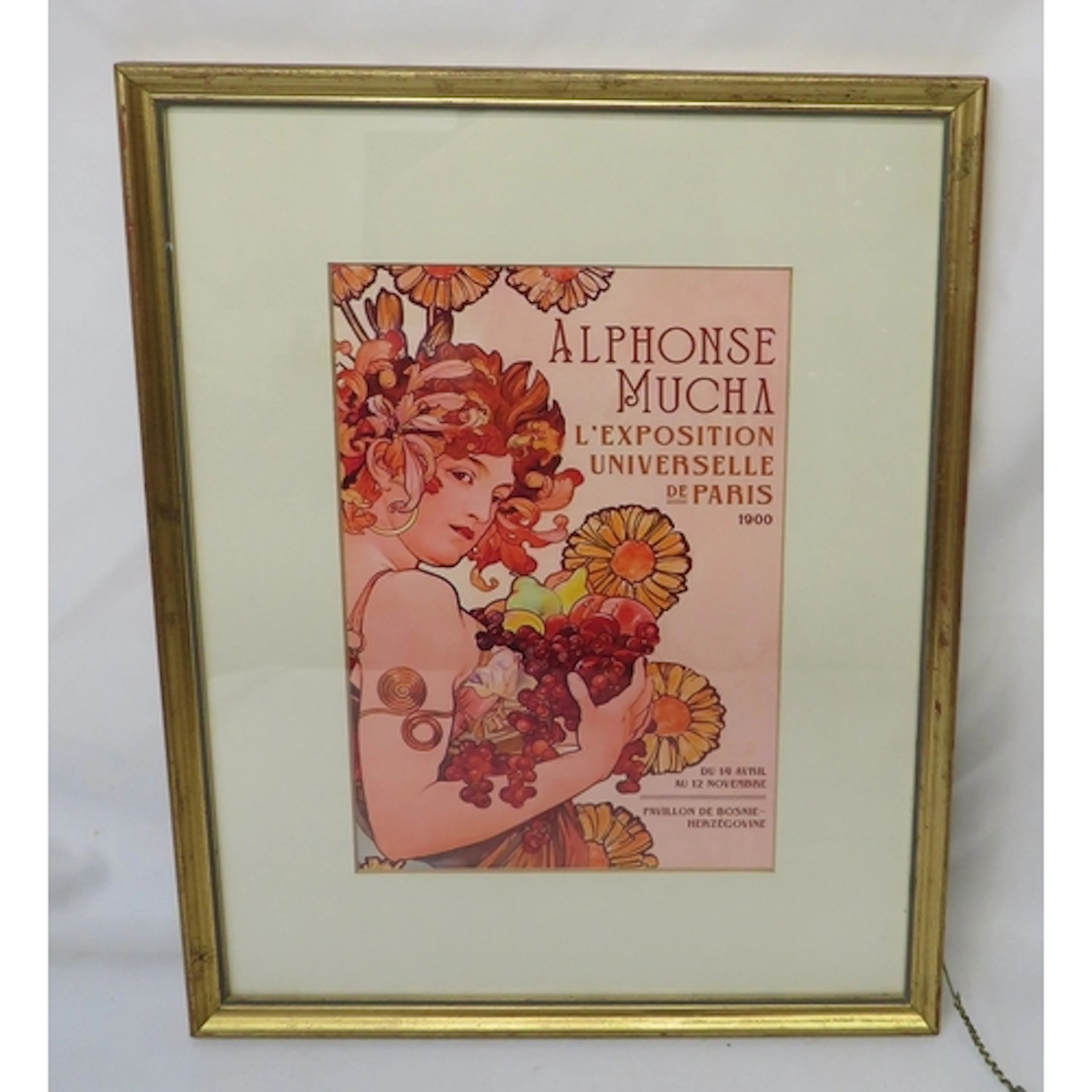 F/g Reproduction Alphonse Mucha Exhibition Poster, 30cm x 39...