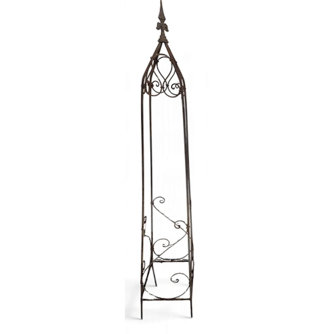 A Metal garden Obelisk. H 160 cm approx.