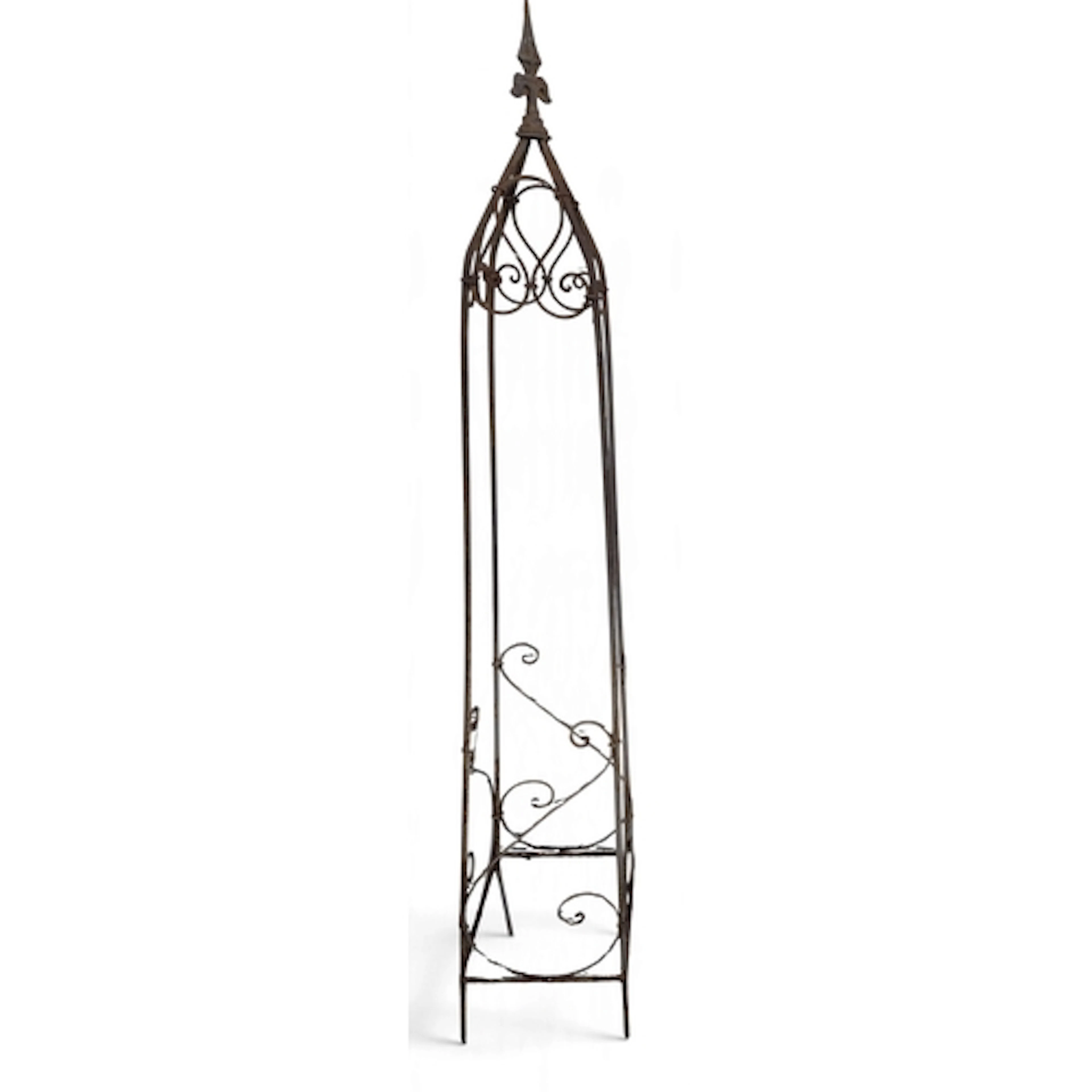 A Metal garden Obelisk. H 160 cm approx.