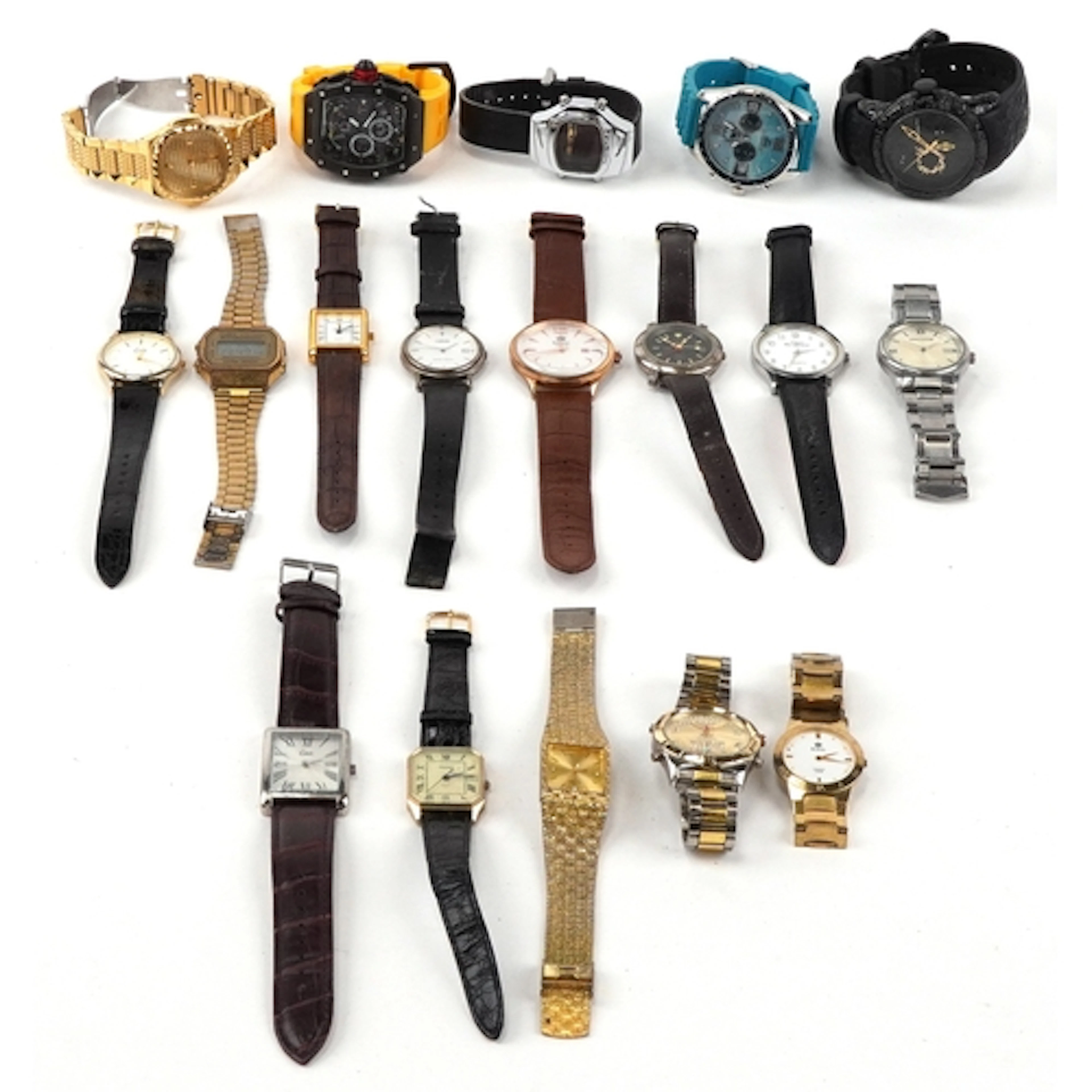 Vintage and later gentlemen's wristwatches including Guess, ...