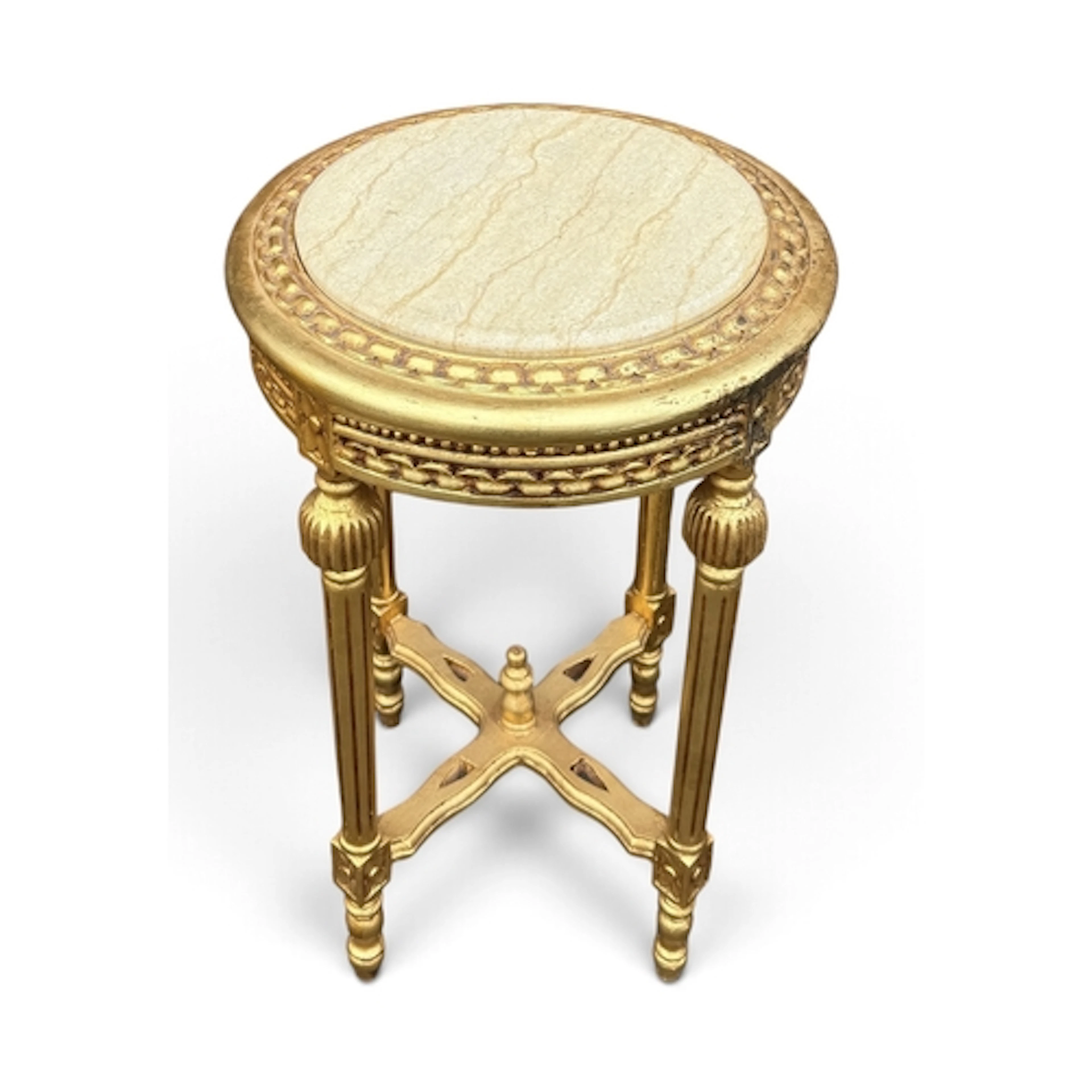 A LOUIS XVI STYLE JARDINIERE STAND 73cm x 44cm With faux mar...
