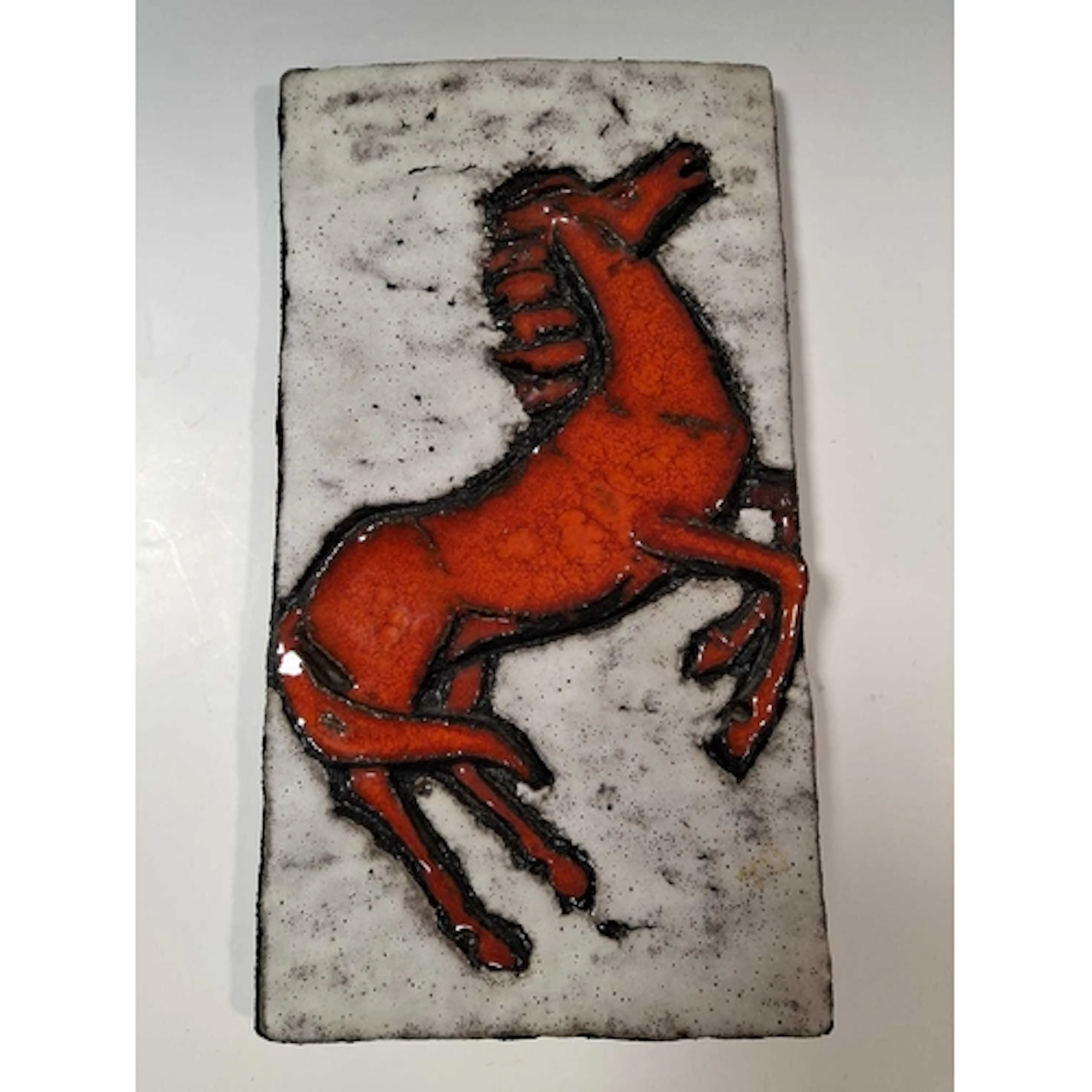 A 1960s RUSCHA KERAMIK 'VOLCANO' SERIES FAT LAVA WALL PLAQUE...