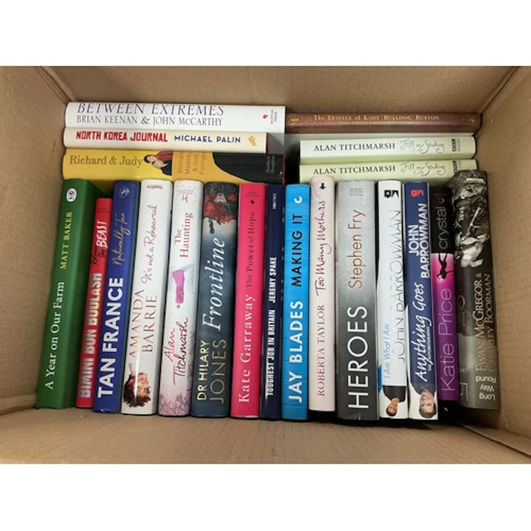 A box of signed hardback books by various authors including ...