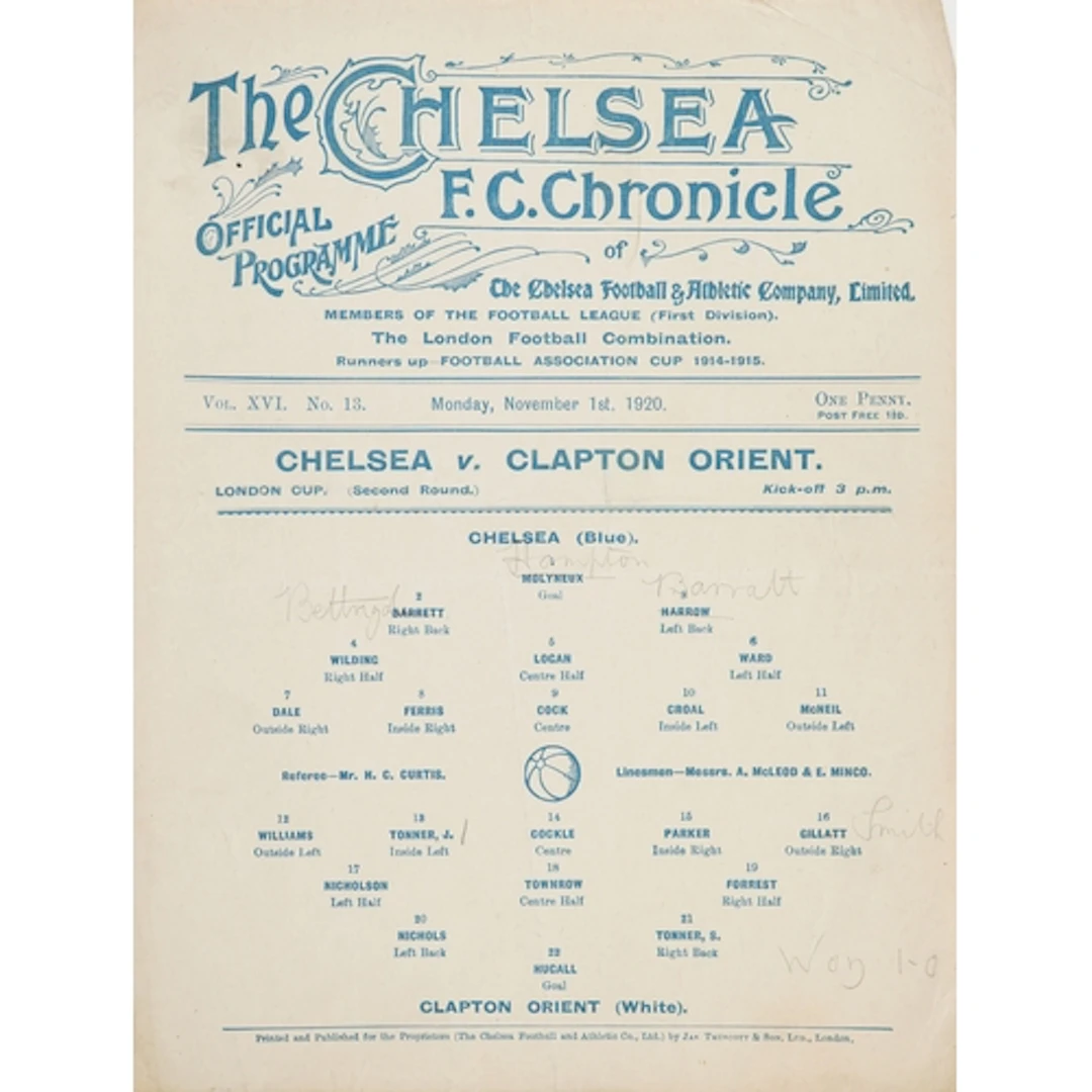 The Chelsea F.C. Chronicles official football programme - Ch...