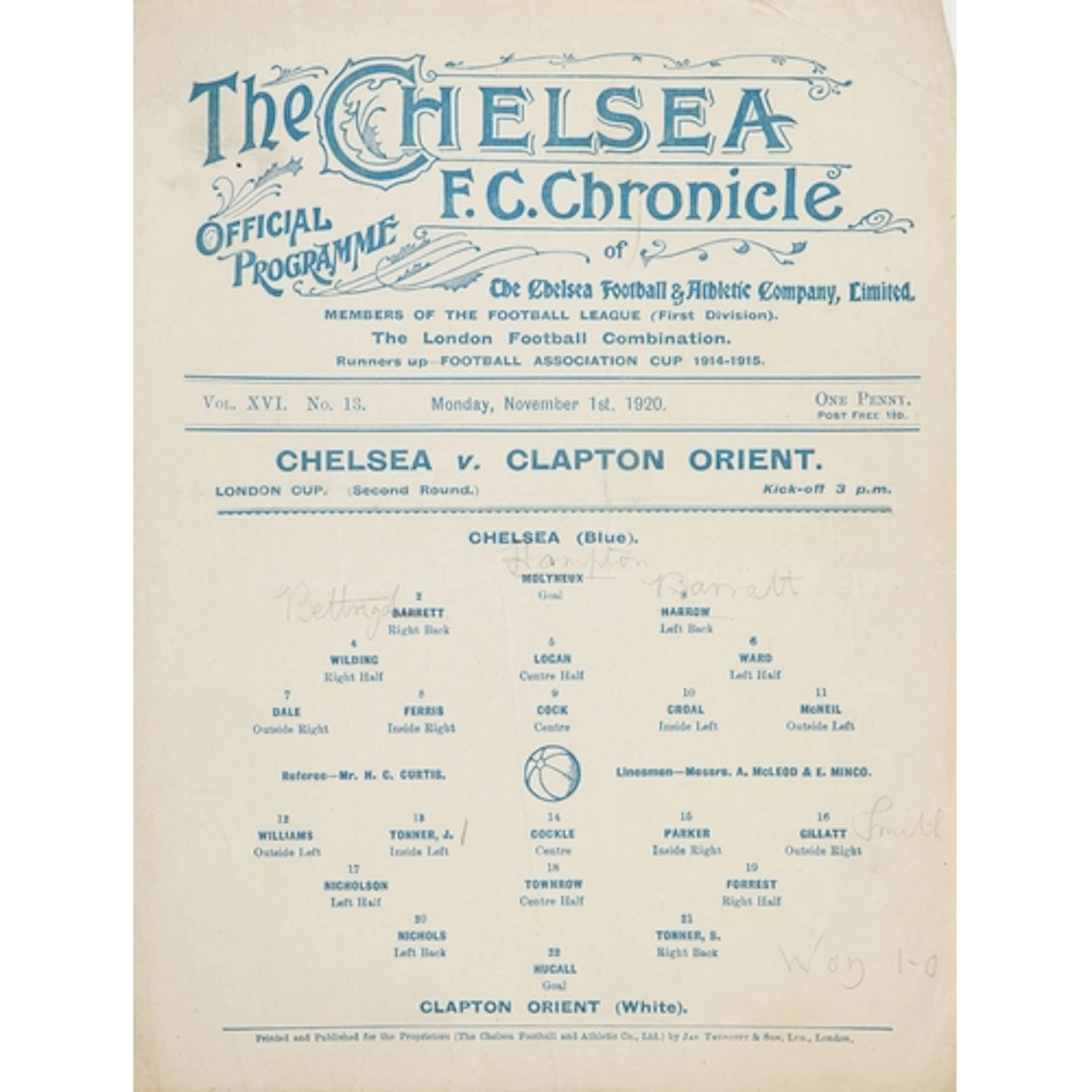 The Chelsea F.C. Chronicles official football programme - Ch...