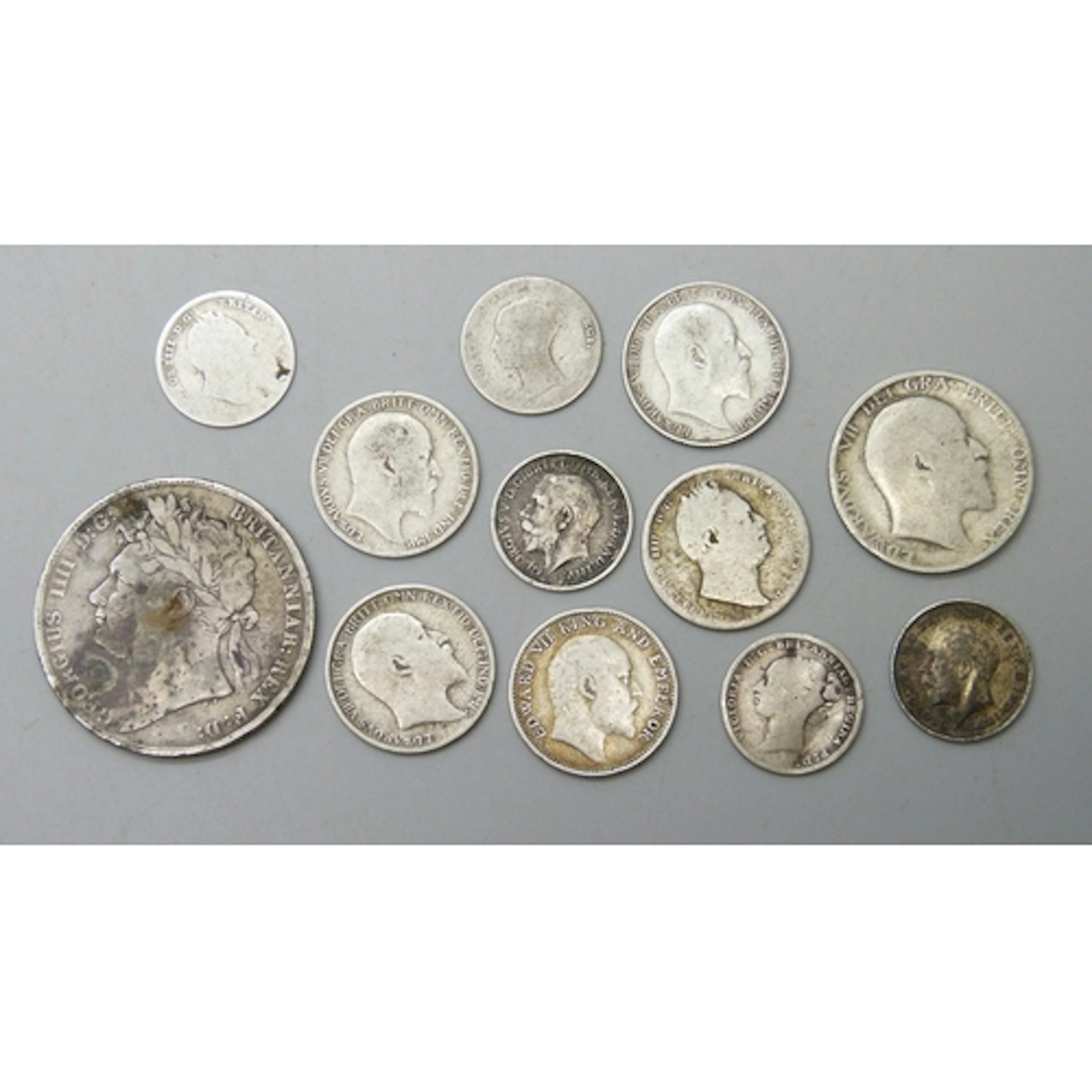 Coins - a collection of pre 1920 silver coins including an 1...