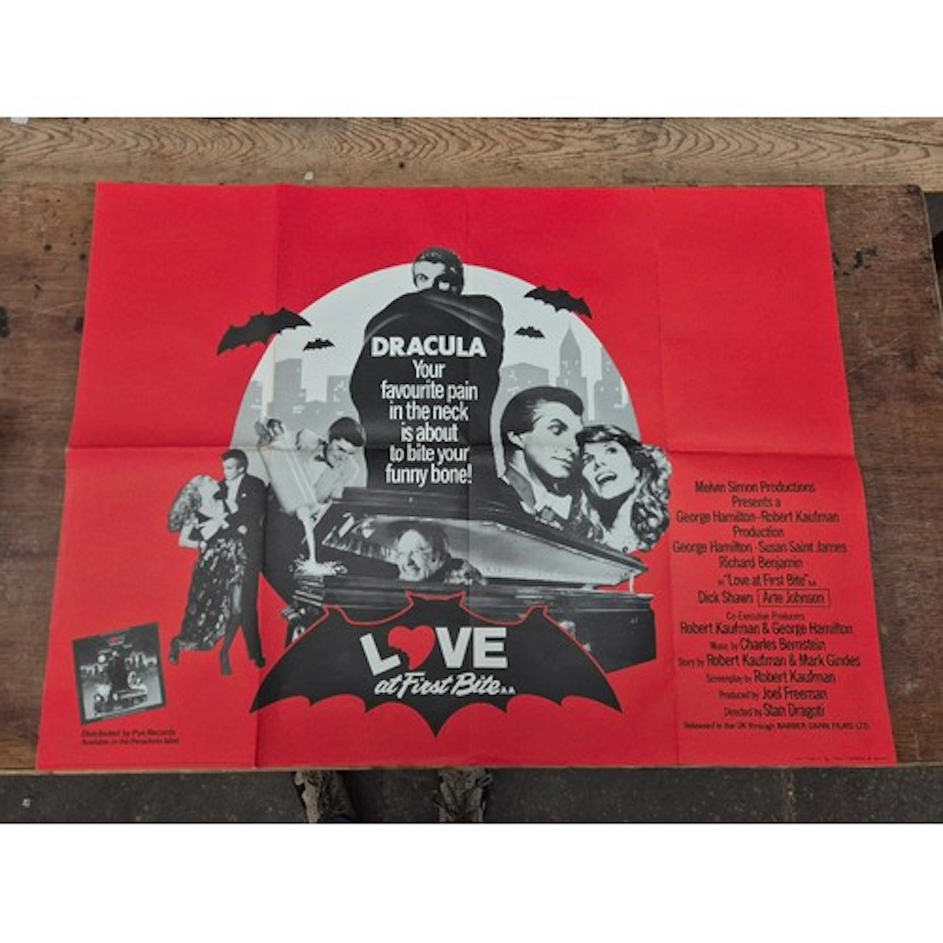 4 film posters, 40 x 30 ins, Dracula love at first bite 1979...