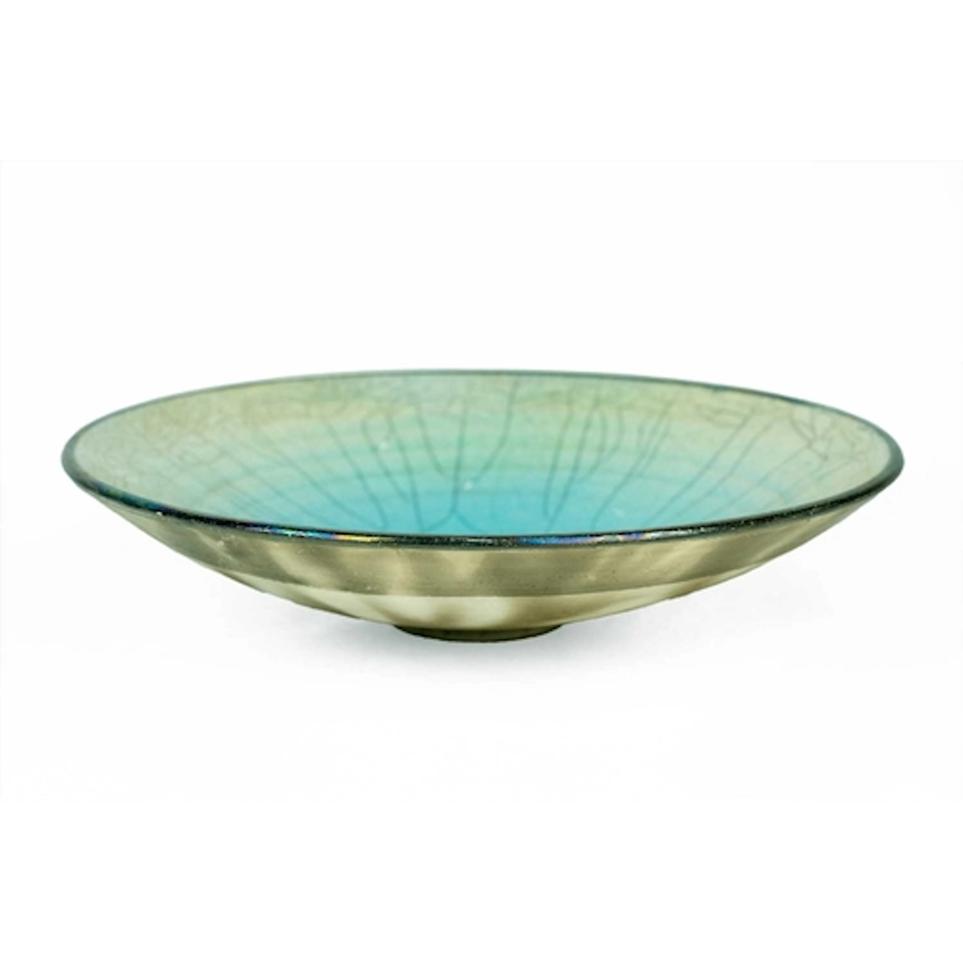 § John DUNN (1944) Dish Stoneware, mark to base, diameter 33...