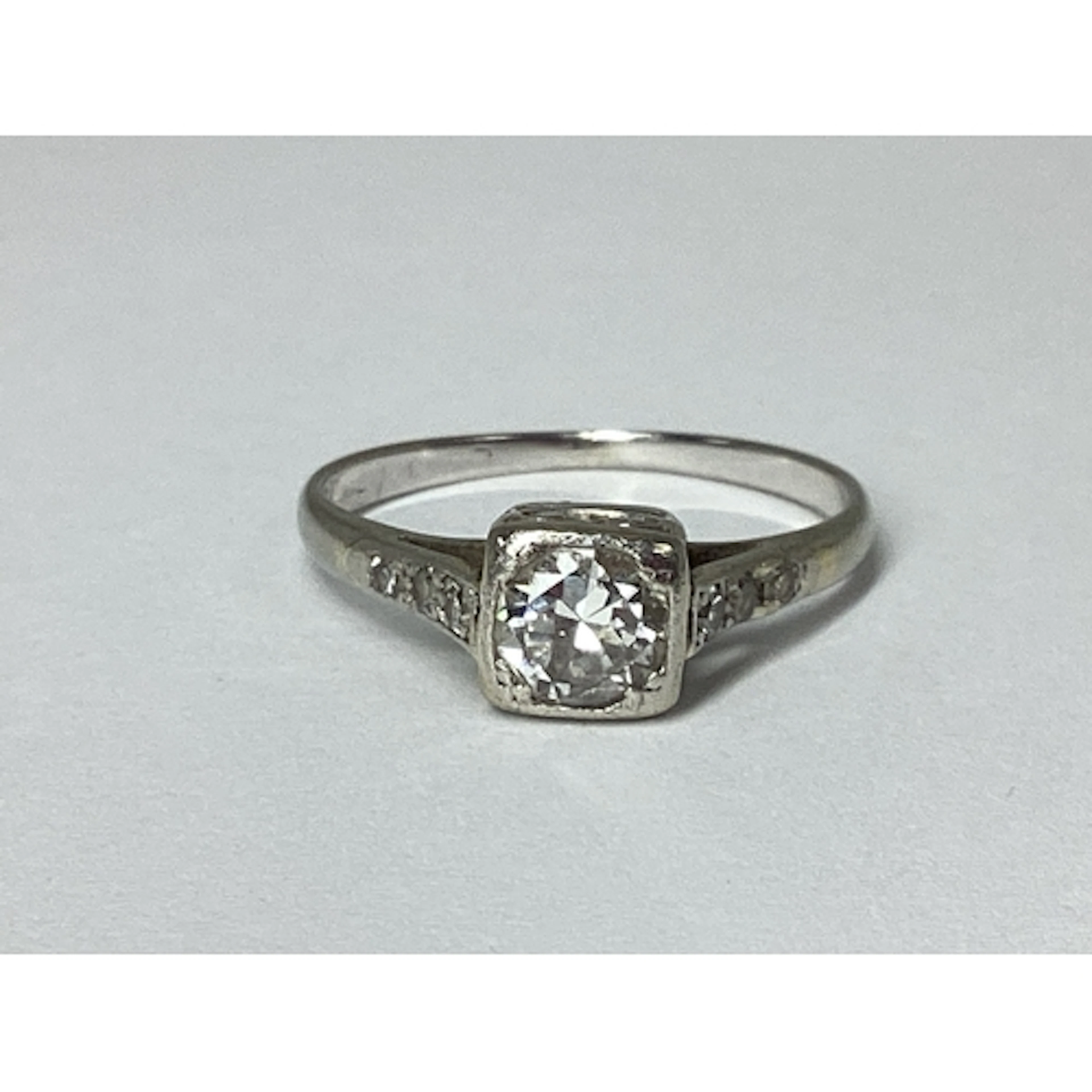 A Diamond Set Dress Ring, the brilliant cut stone square col...
