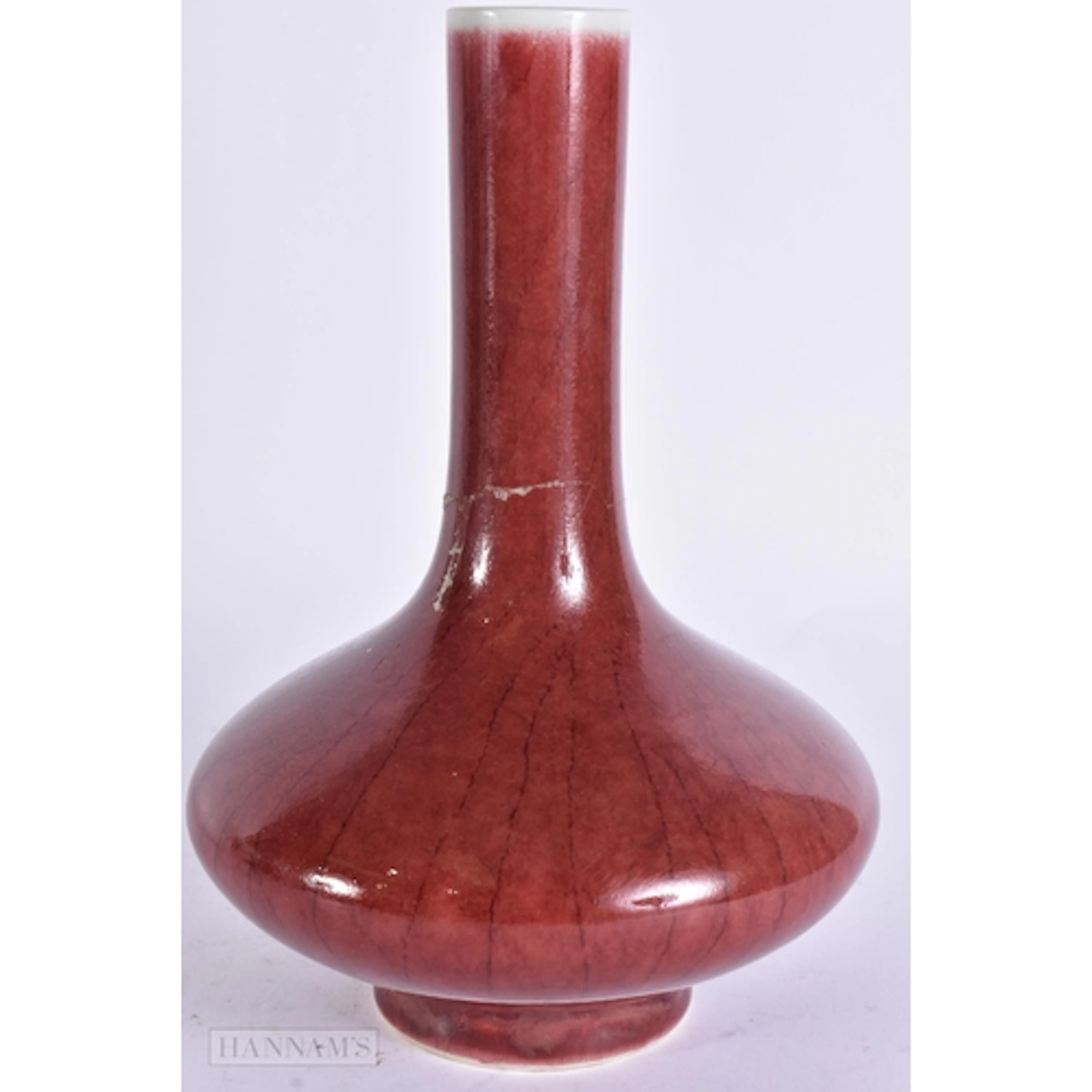 A CHINESE QING DYNASTY SANG DU BOEUF PORCELAIN VASE bearing ...