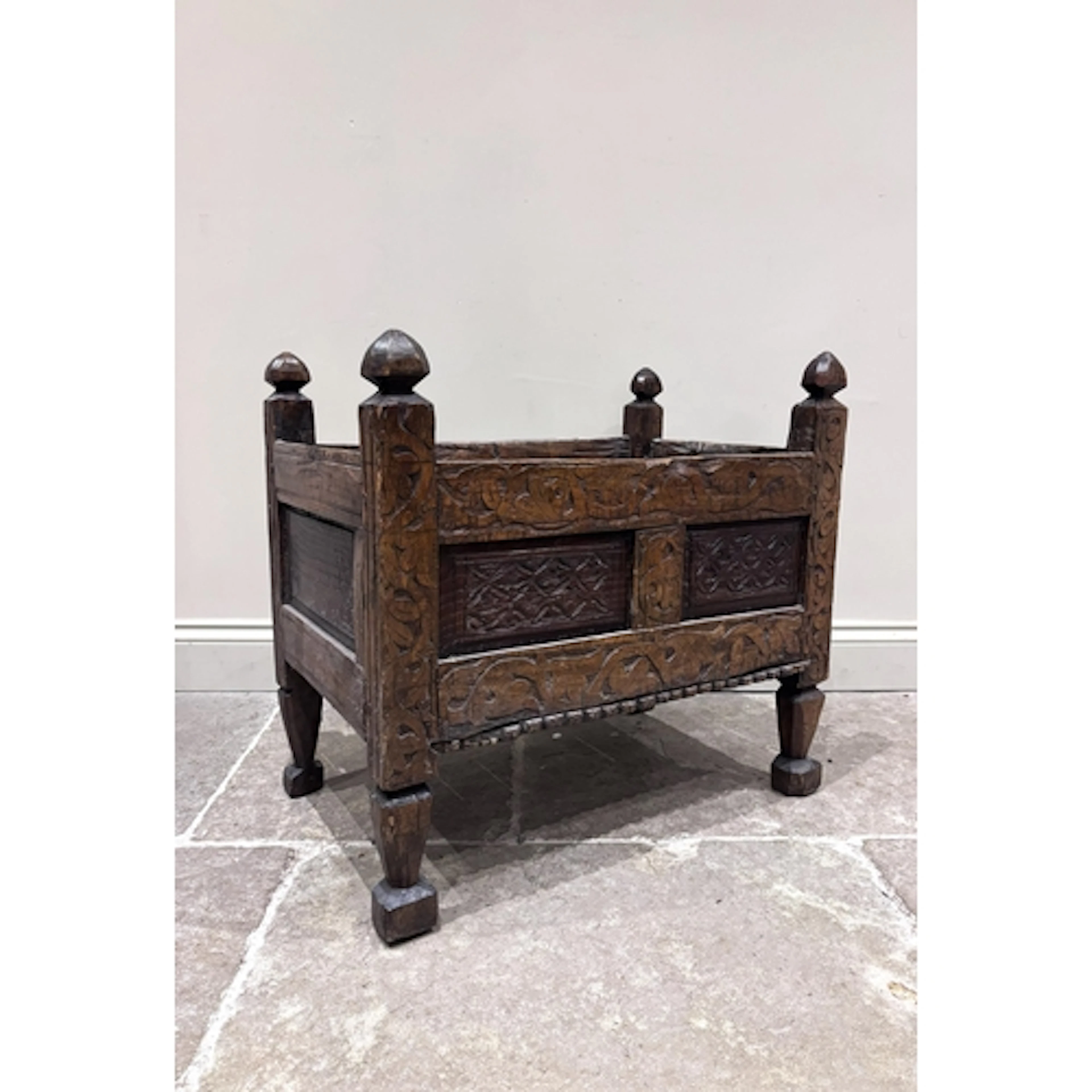 A Swat Region carved wood dowry chest, Pakistan (late 19th c...
