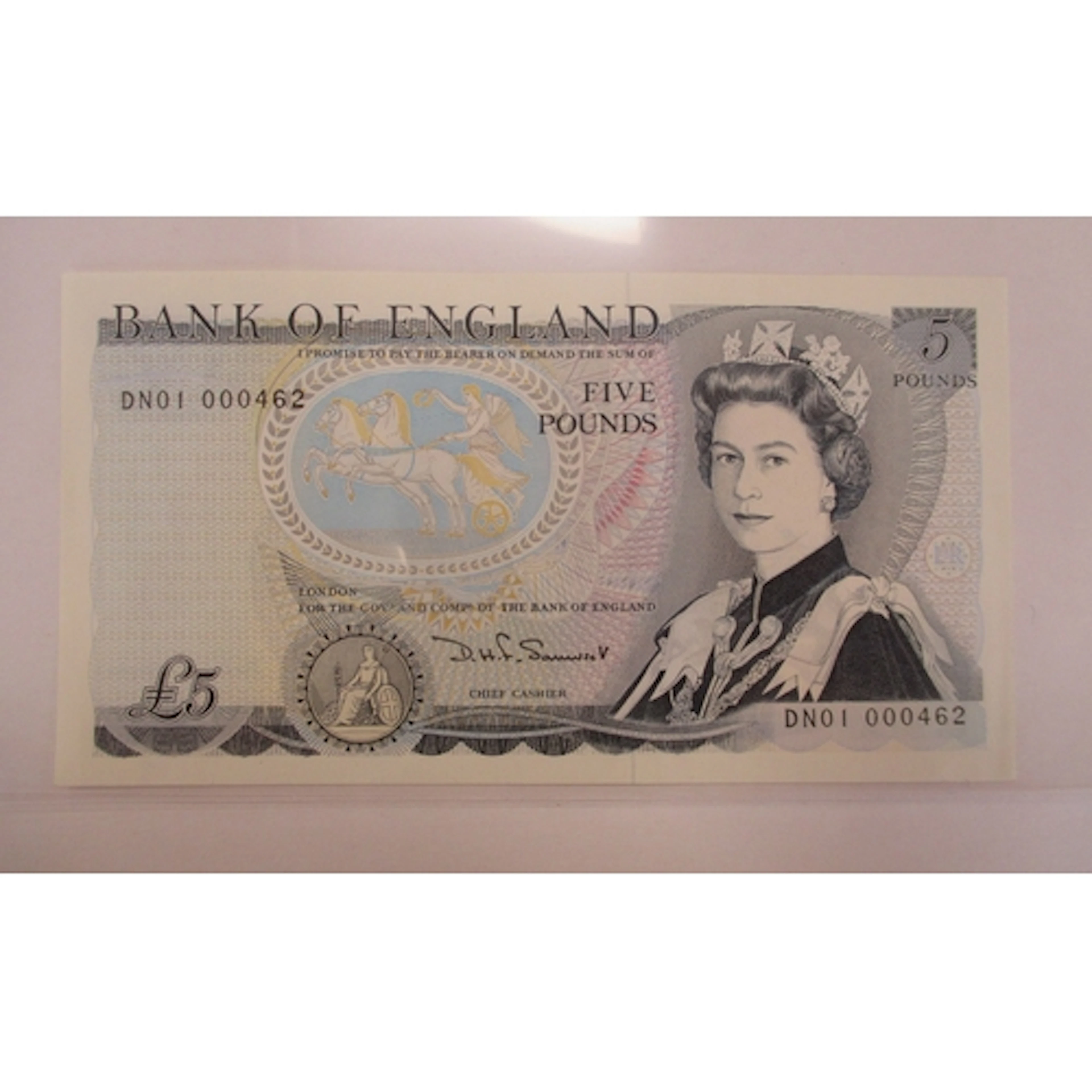 D.H.F Somerset. 1980 first run, DN01 000462 uncirculated £5 ...