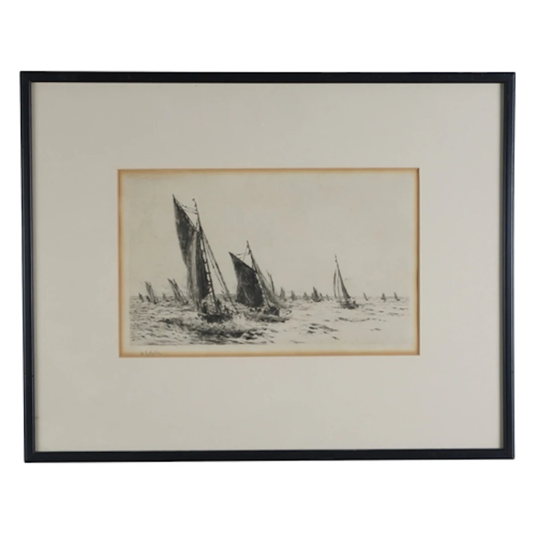 WILLIAM LIONEL WYLLIE RA (BRITISH 1851-1931) BOATS AT ...