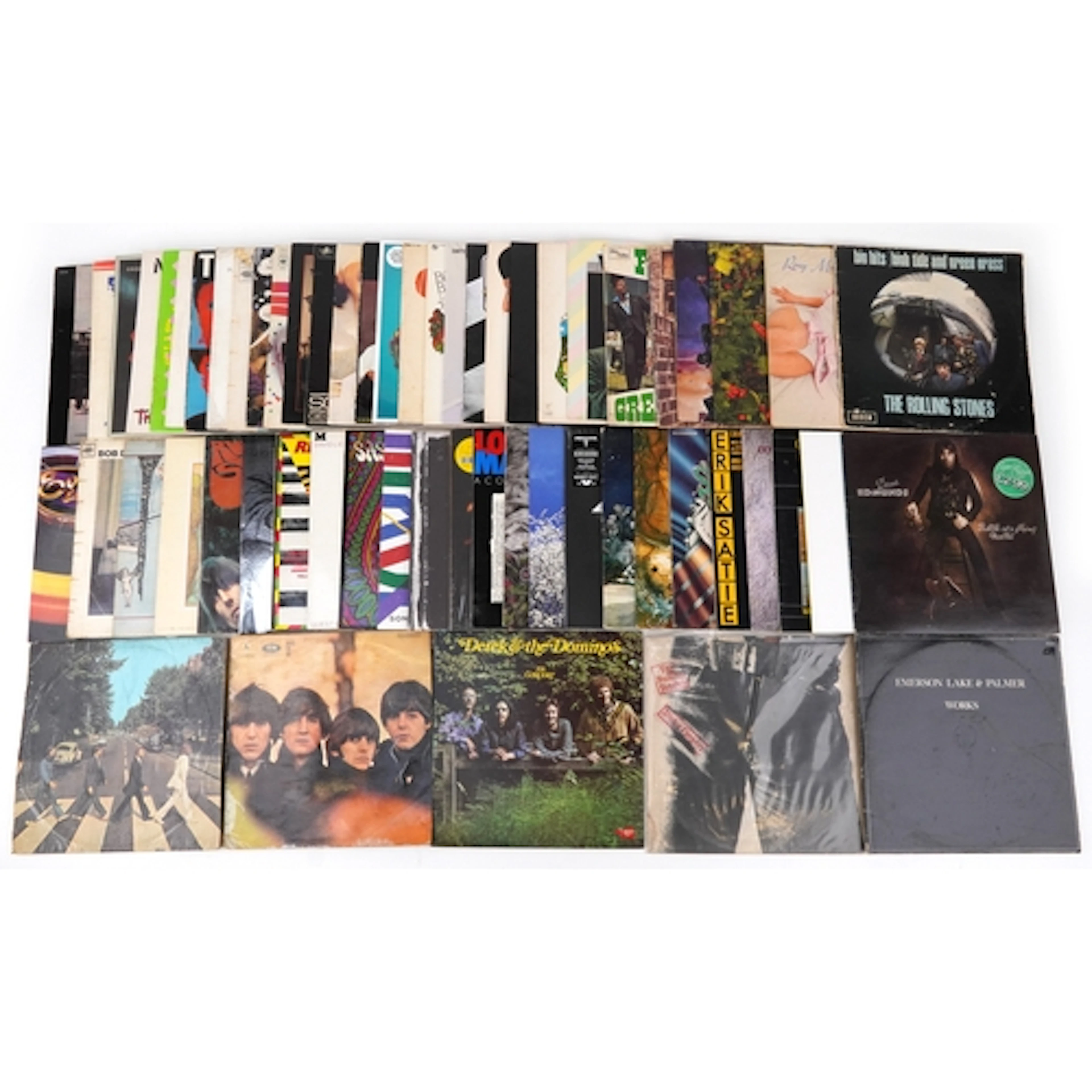 Collection of vinyl LP records including The Beatles, Derek ...