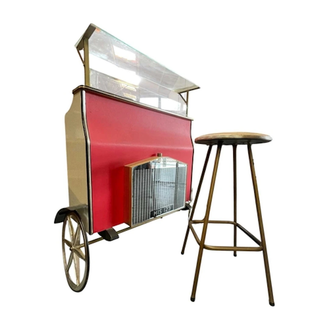 A vintage 20th century Rolls Royce style cocktail bar. The b...