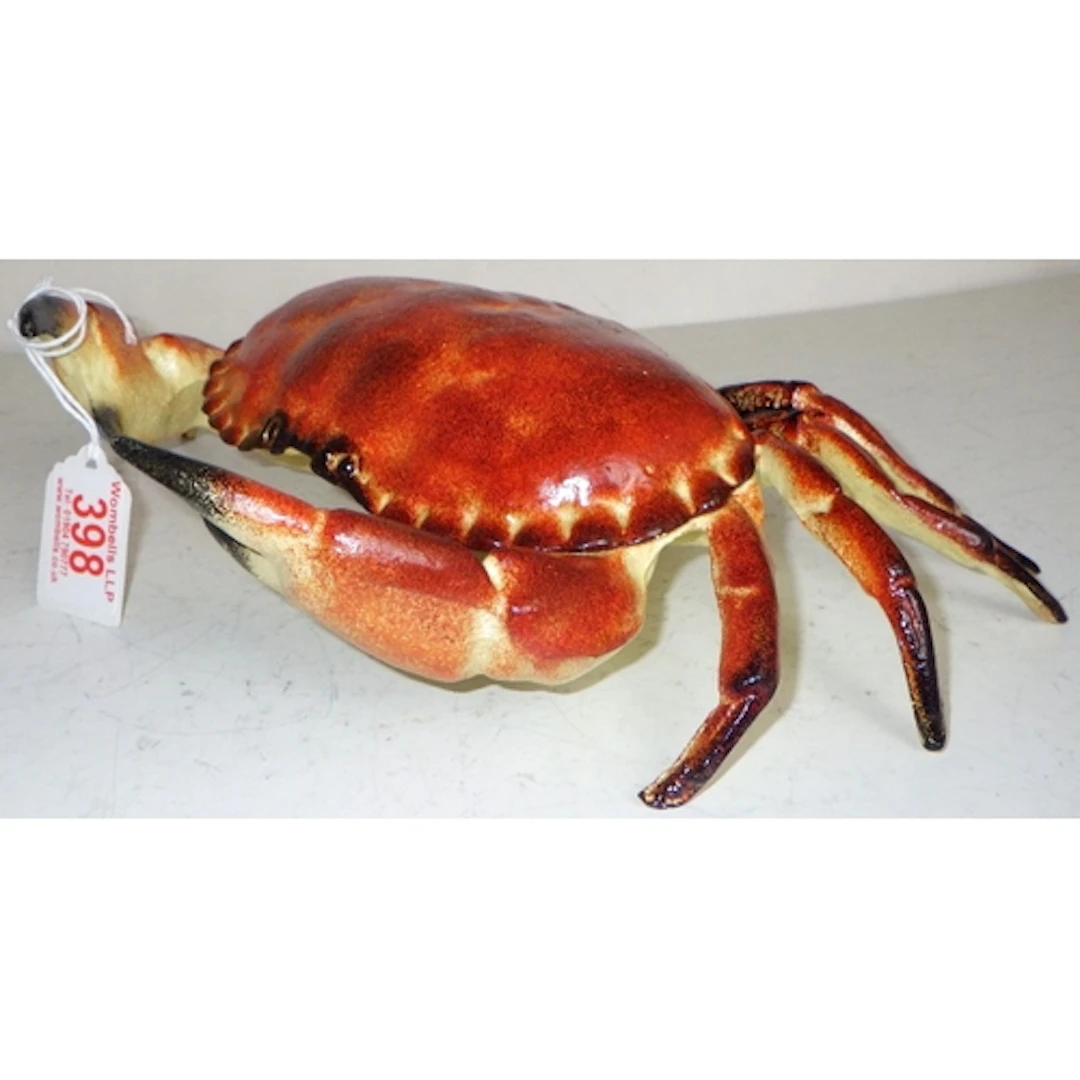 A cast crab box, 30cm wide