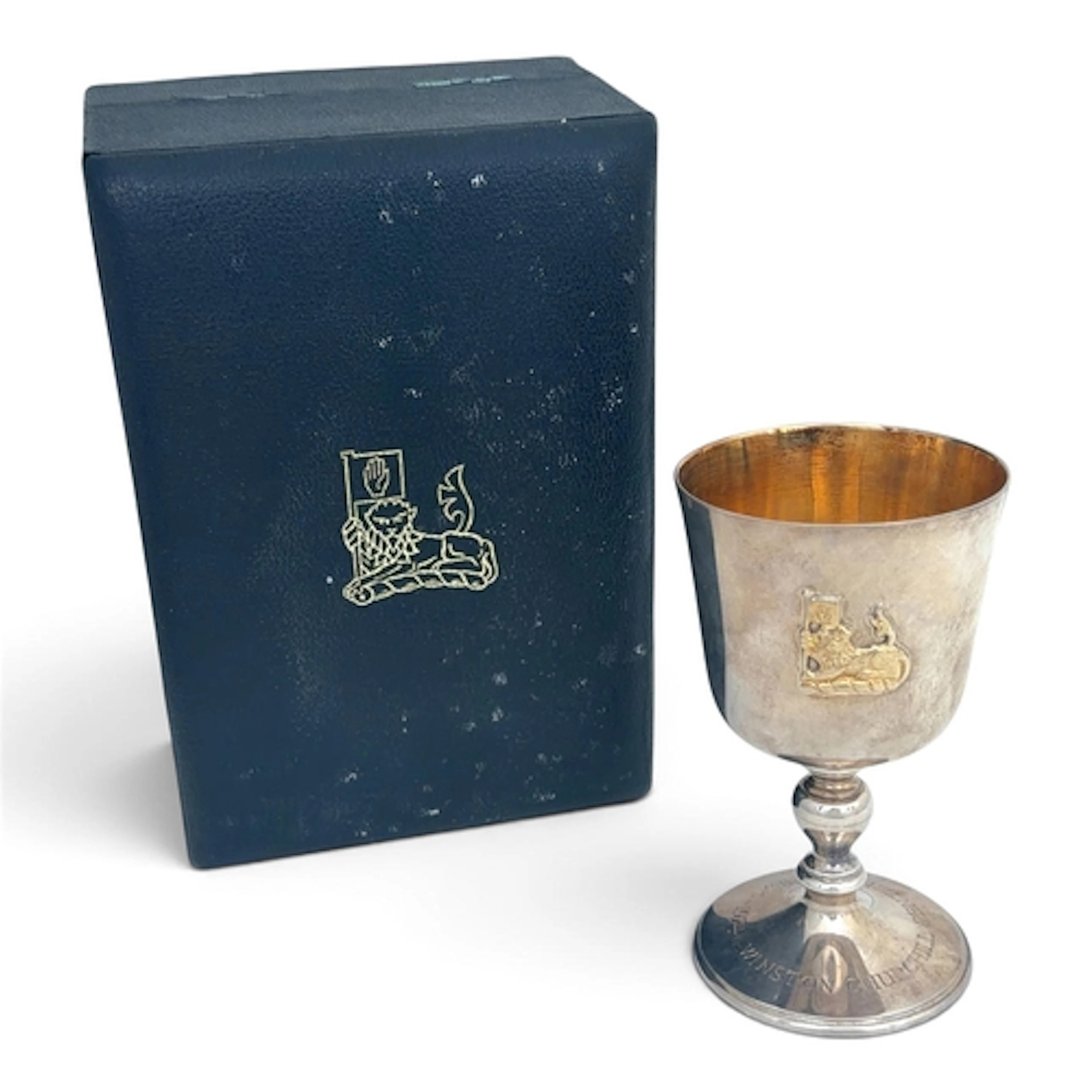 A MAPPIN & WEBB WINSTON CHURCHILL CENTENARY SILVER GOBLET. b...