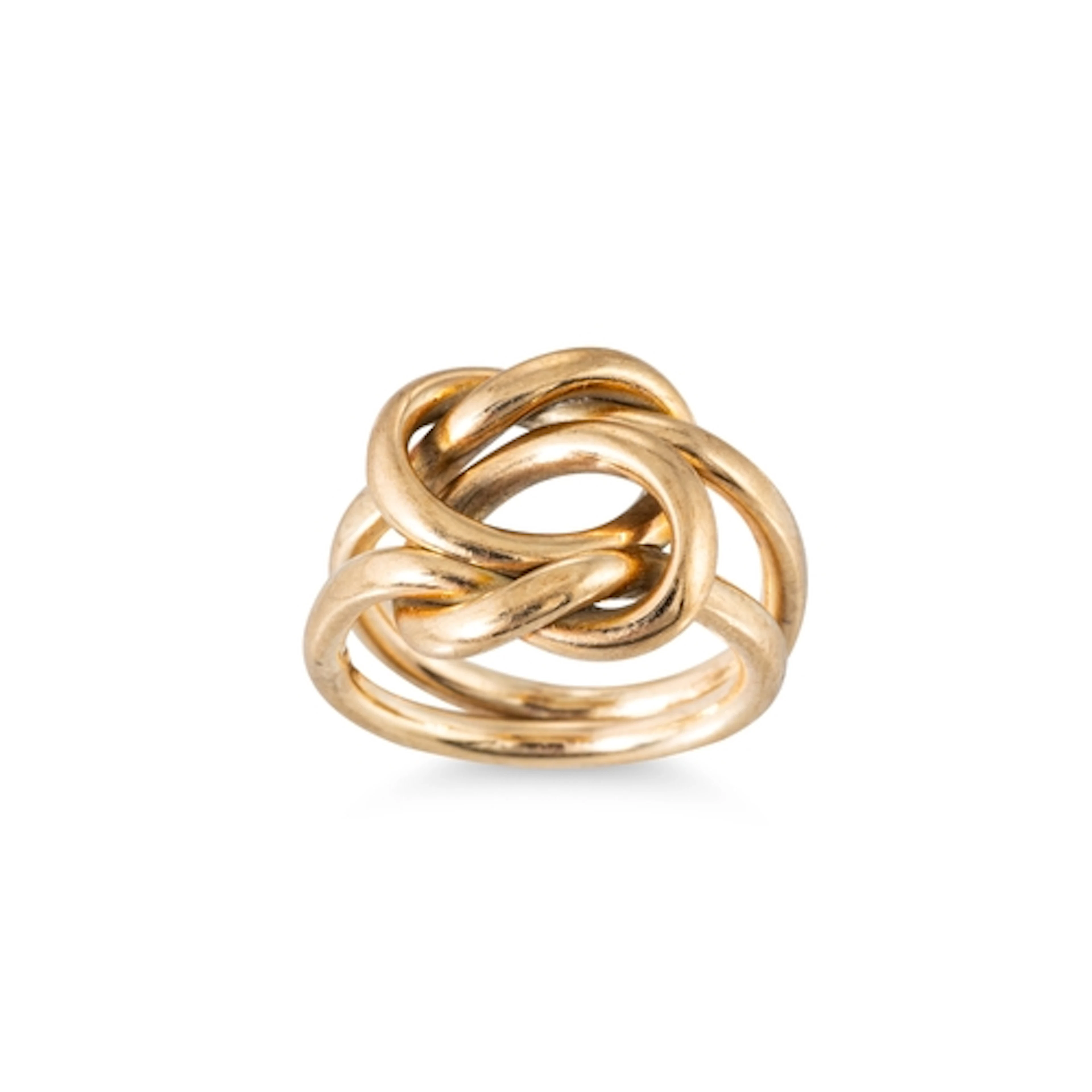 A 9CT YELLOW GOLD PUZZLE RING, 4.2 g.