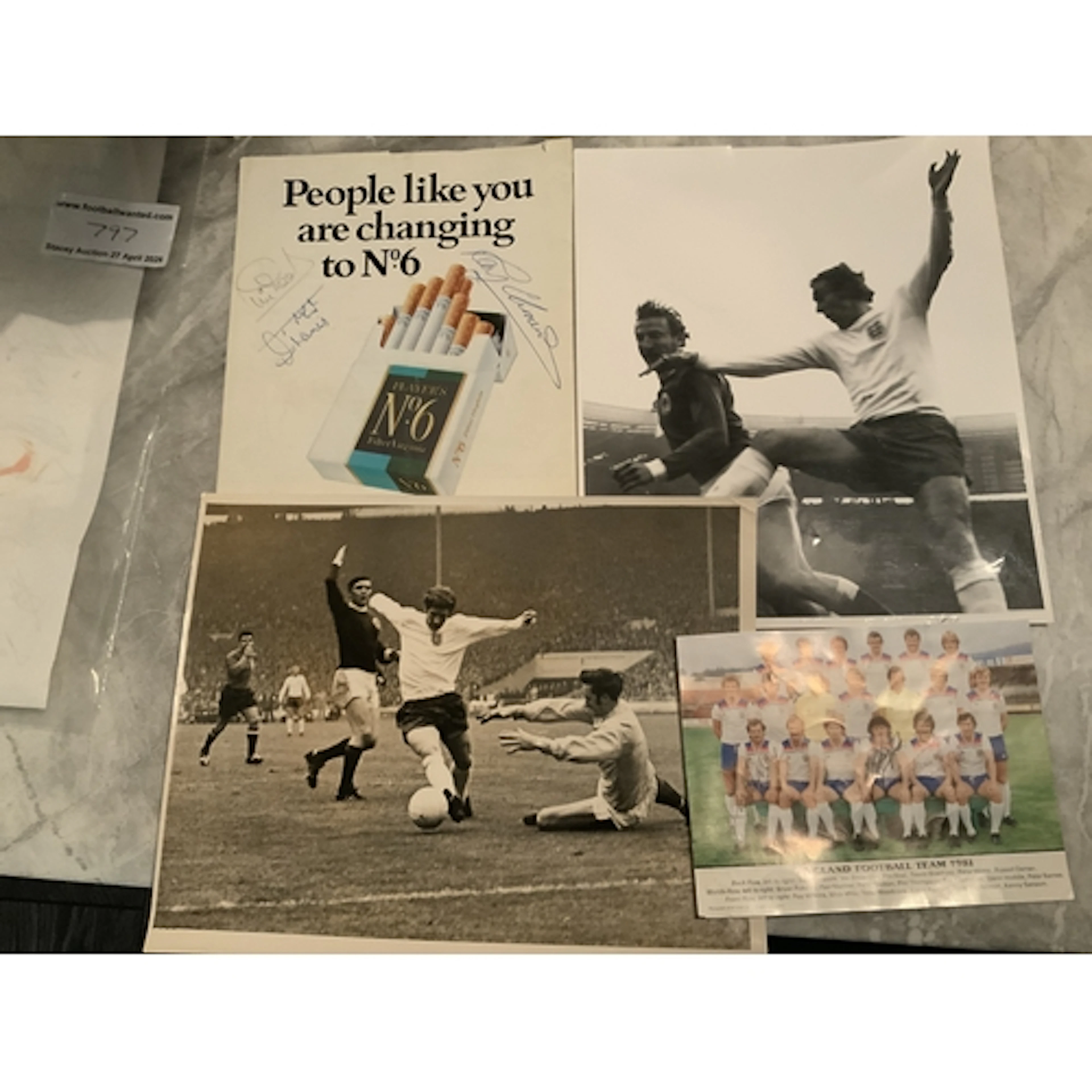 England Football Autographs: Signed page by P Neal R Clemenc...