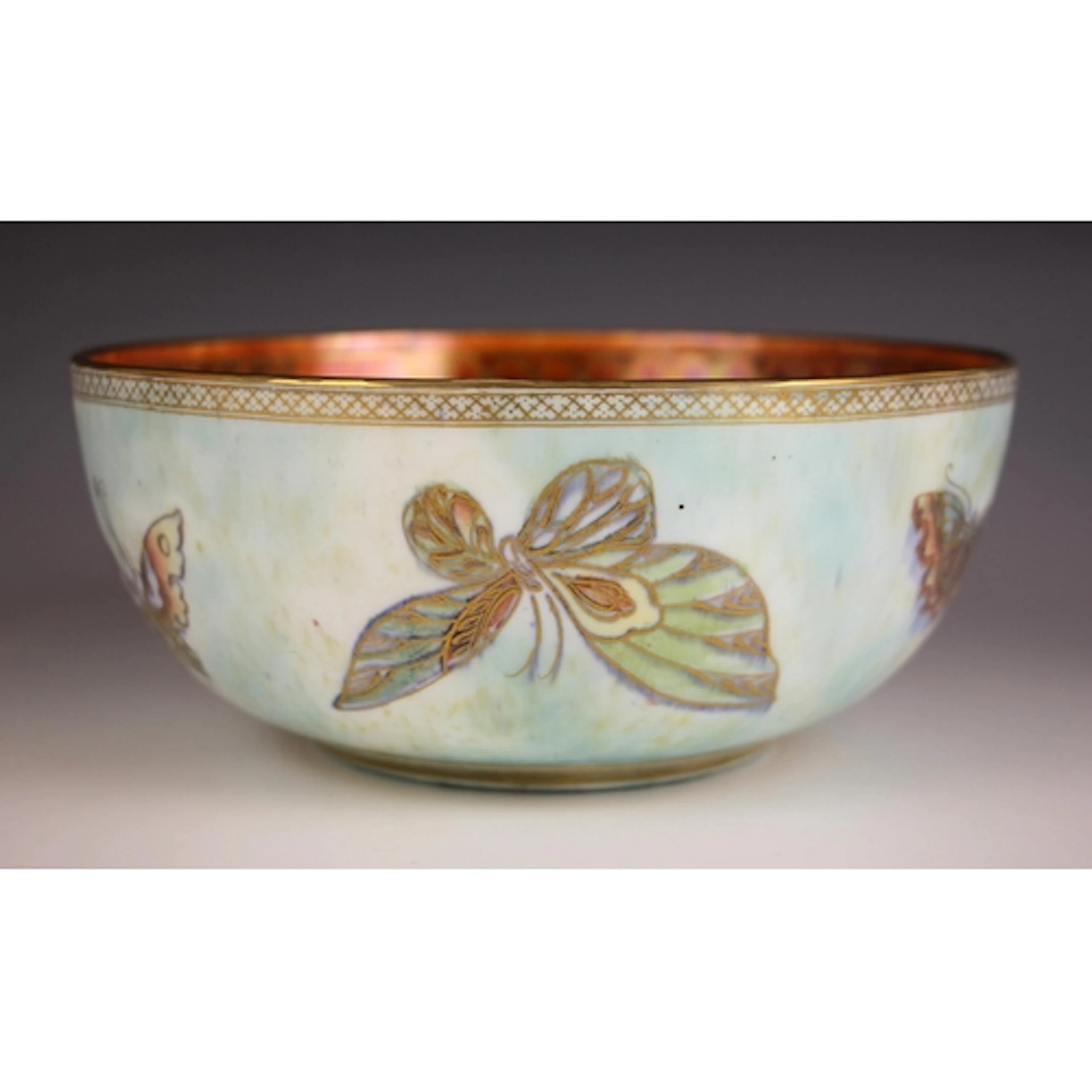 A Wedgwood Butterfly lustre bowl designed by Daisy Makeig-Jo...