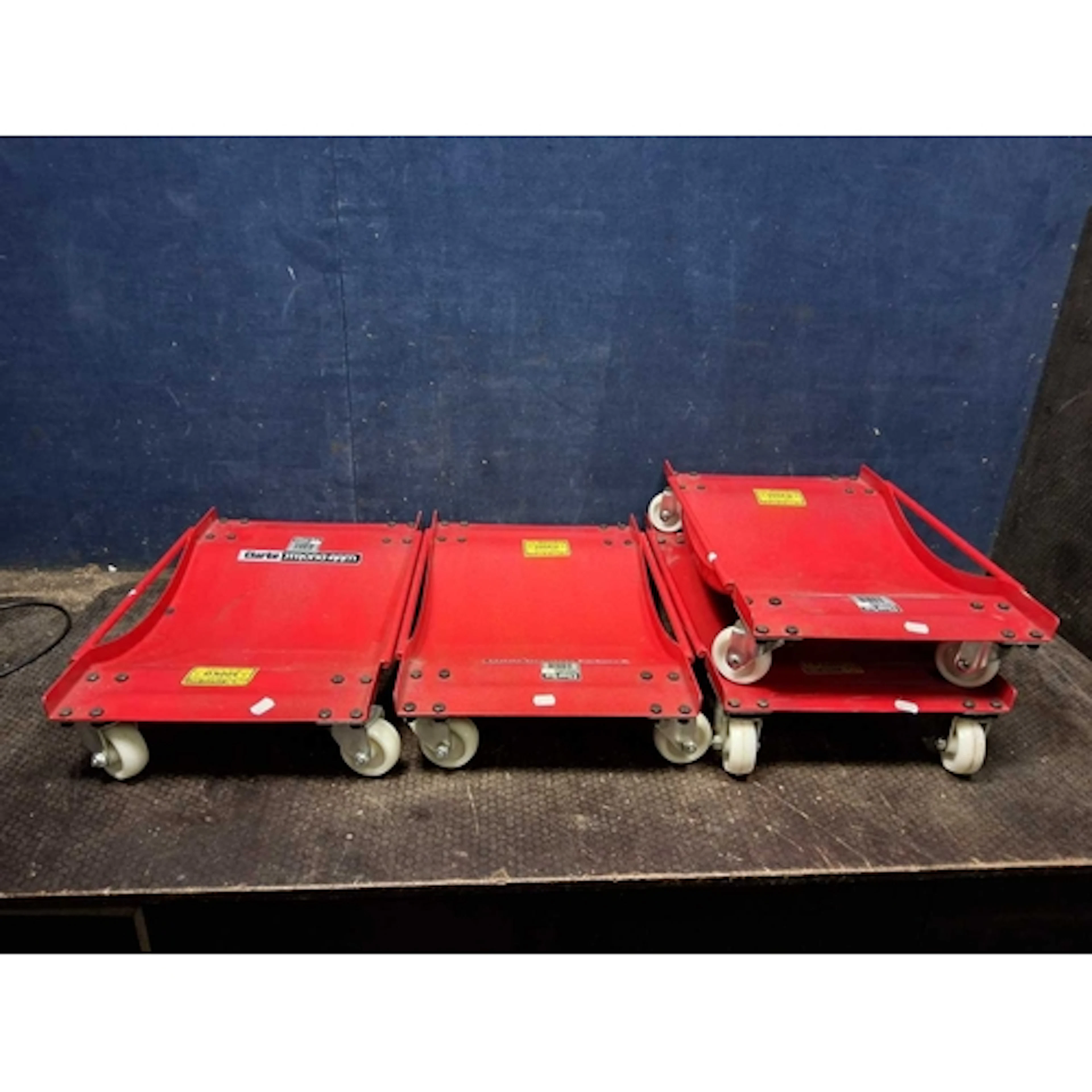 FOUR CLARKE AWD1 WHEELED CAR SKATES LOOK TO HAVE HAD VERY L...