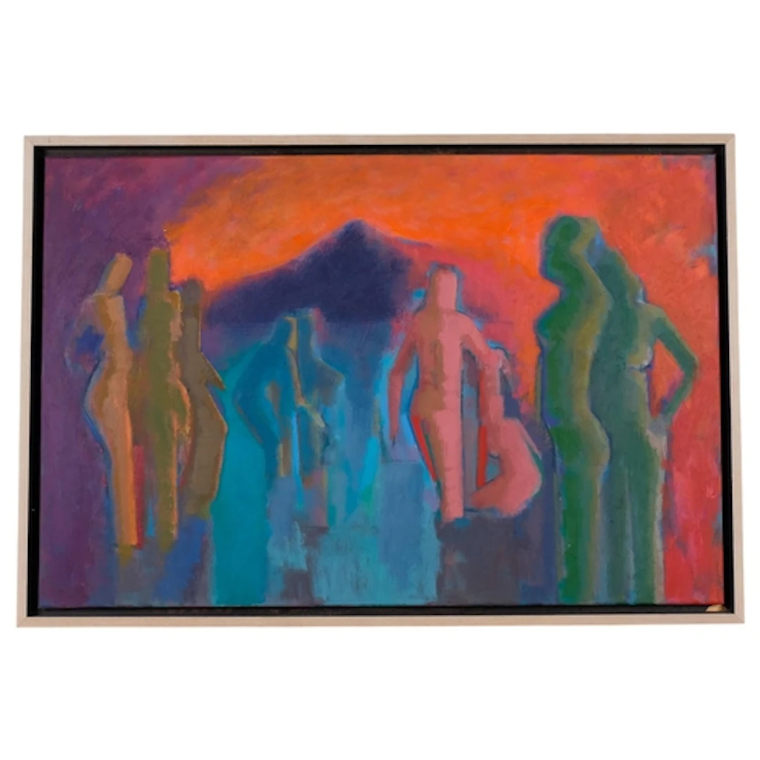 Robin Holtom, evening, oil on canvas, 60cm x 90cm, framed