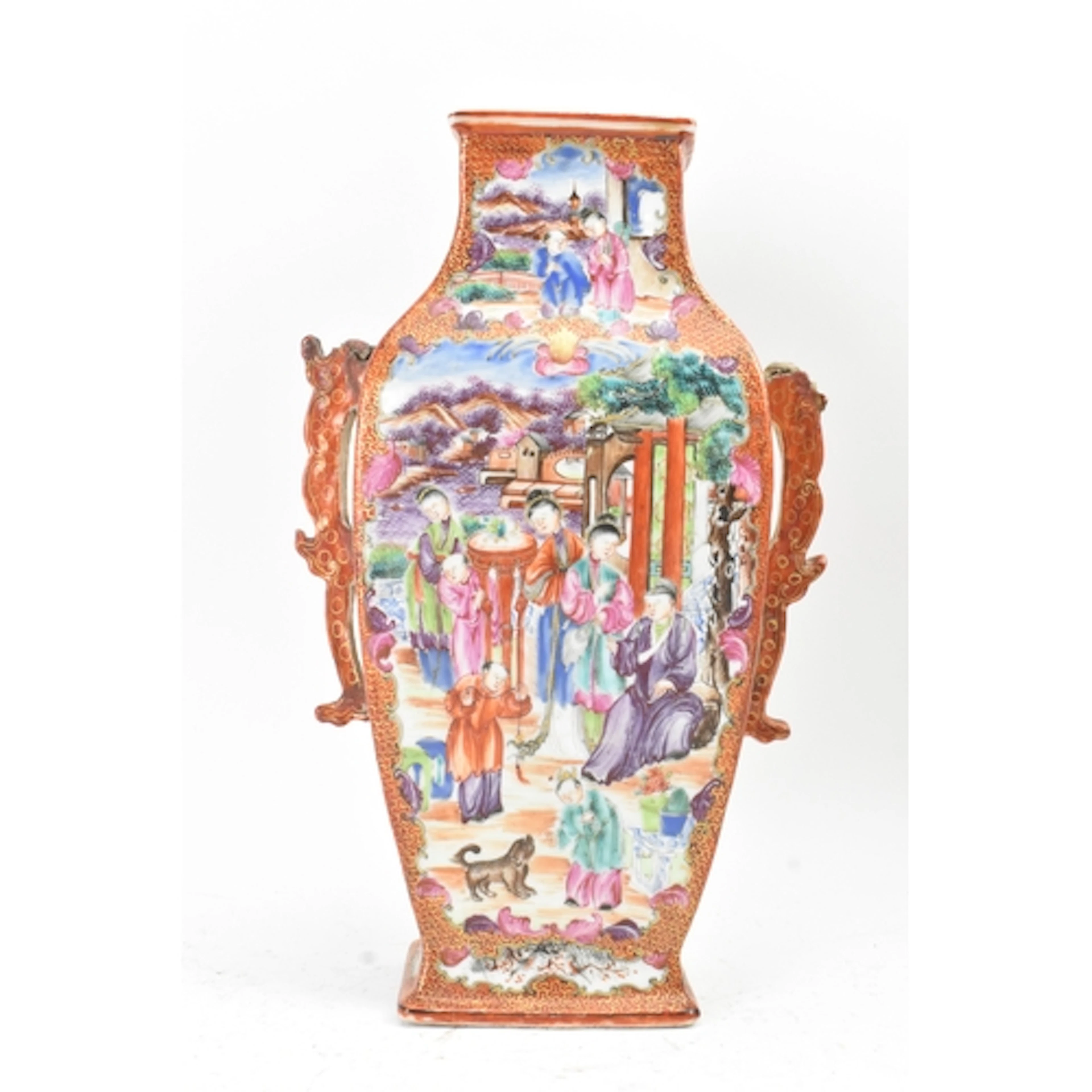A Chinese Qing dynasty Mandarin pattern famille rose porcela...
