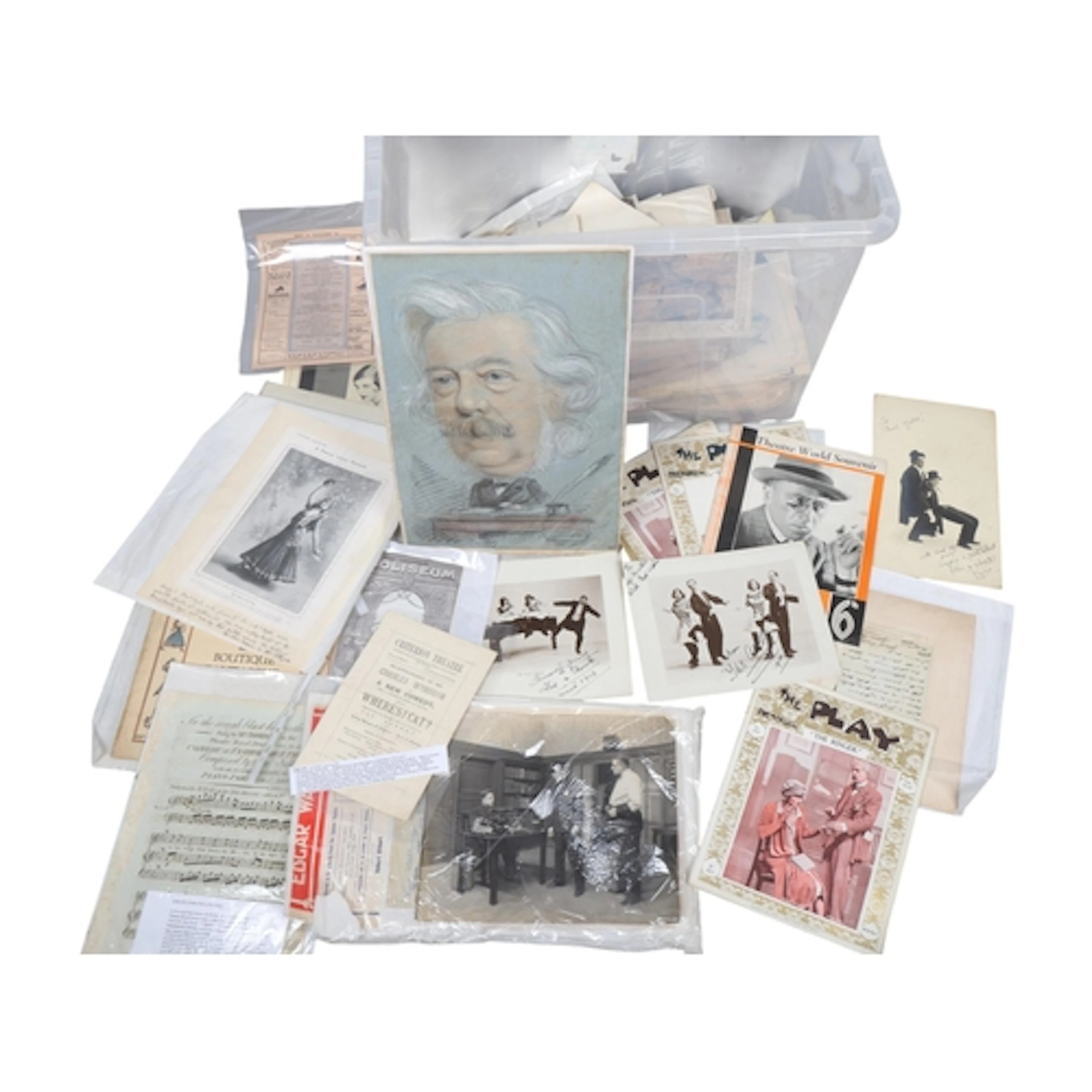 A gallimaufry of theatre ephemera, prints, programmes, and b...