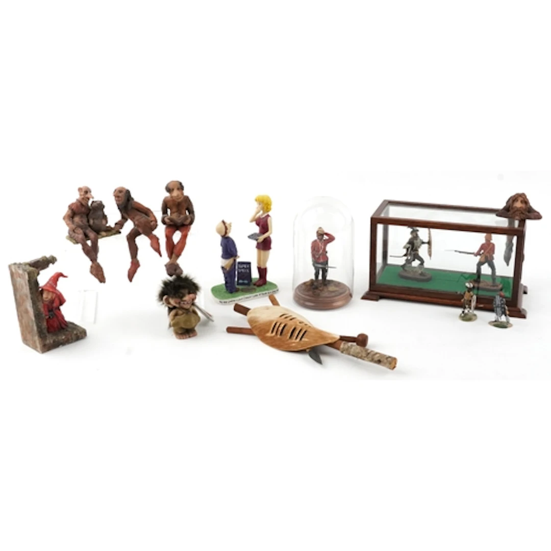 Collectable decorative figures including military diorama an...