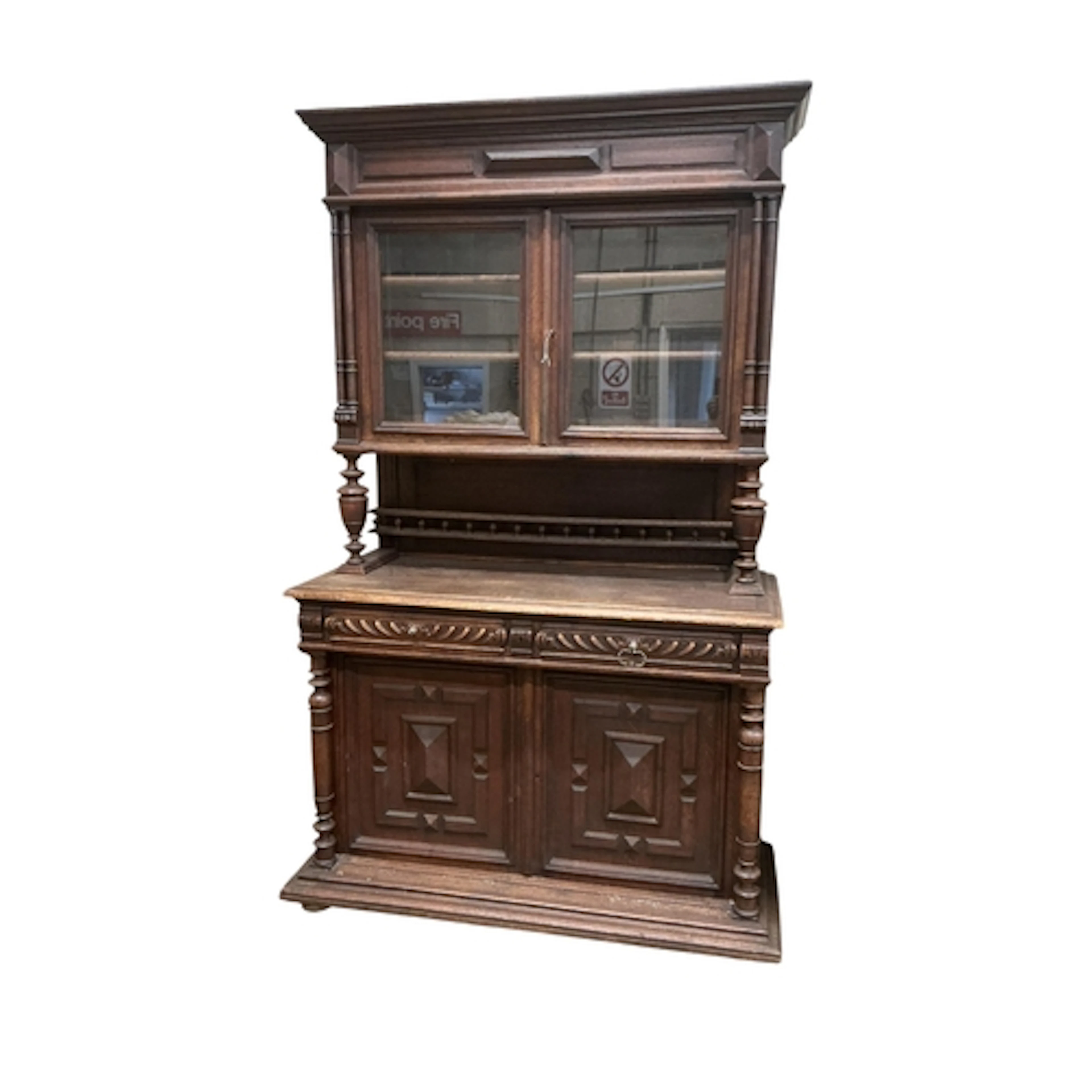 A 19th century French carved oak Buffet, with original panel...