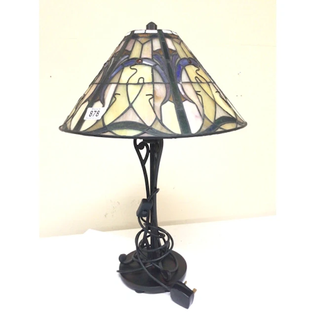 A good quality Tiffany Style lamp fitted for electric....