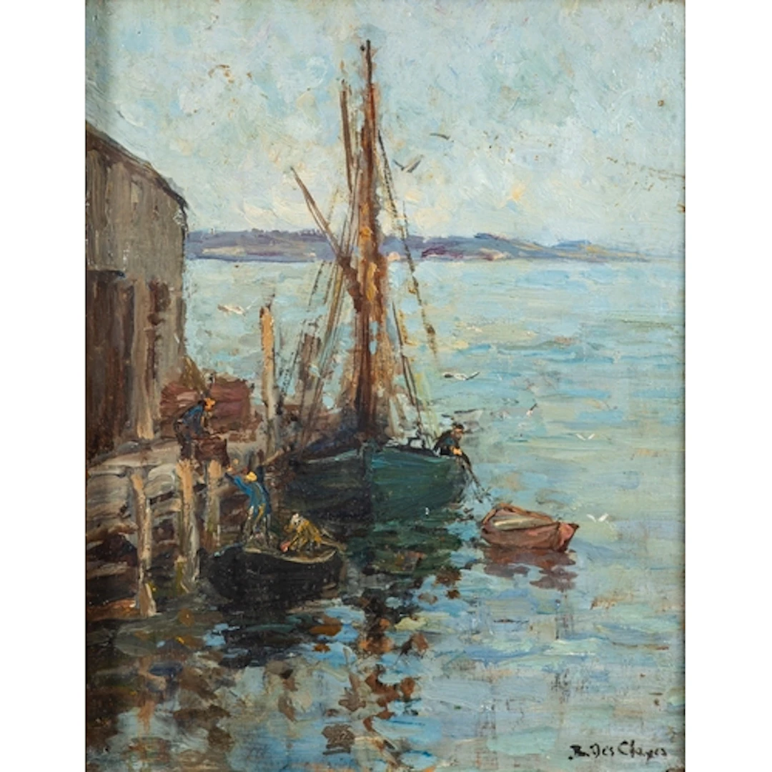 * Berthe Des Clayes (British, 1877-1968) - Fishing vessel wi...
