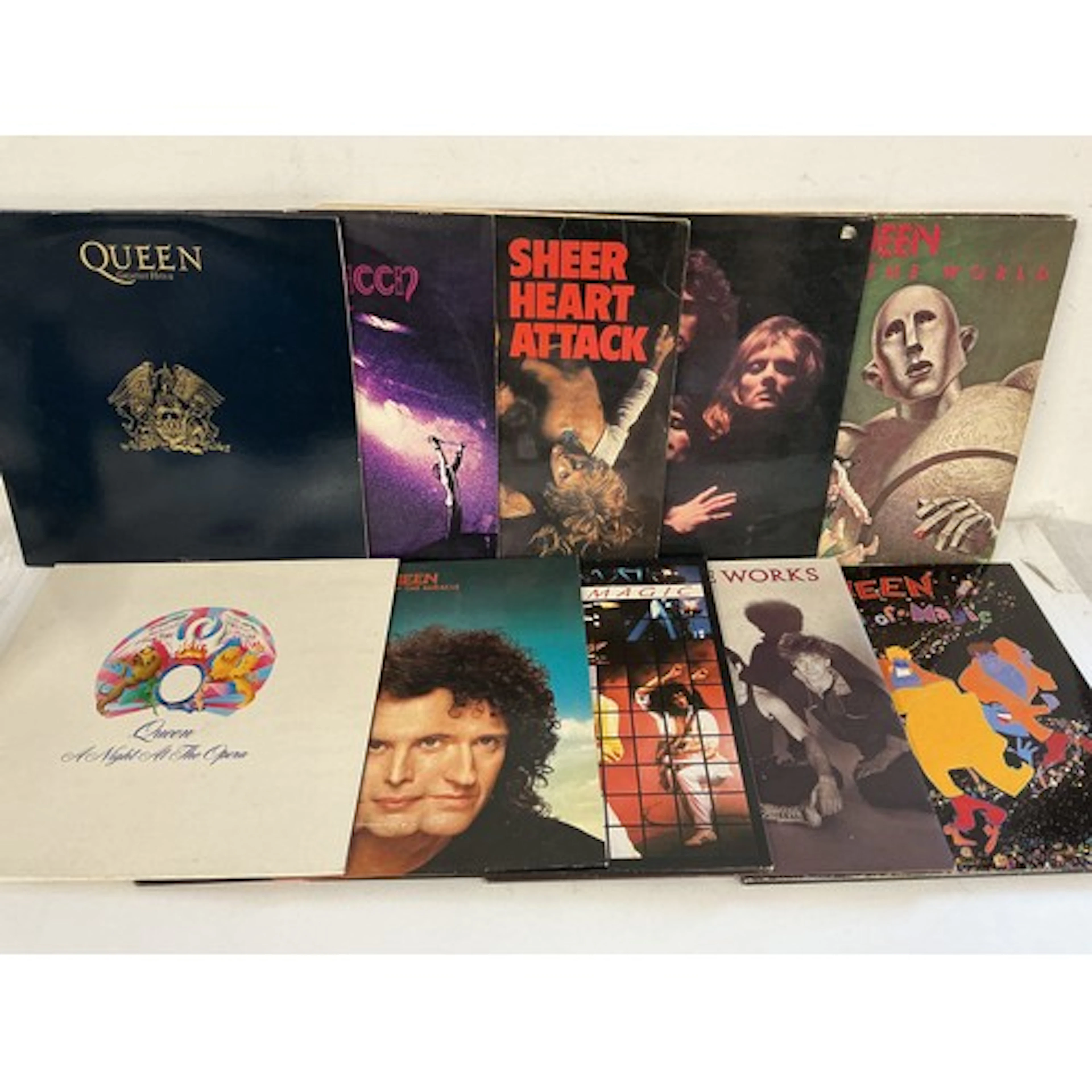 Ten Queen LPs comprising A Night At The Opera, Queen II, She...