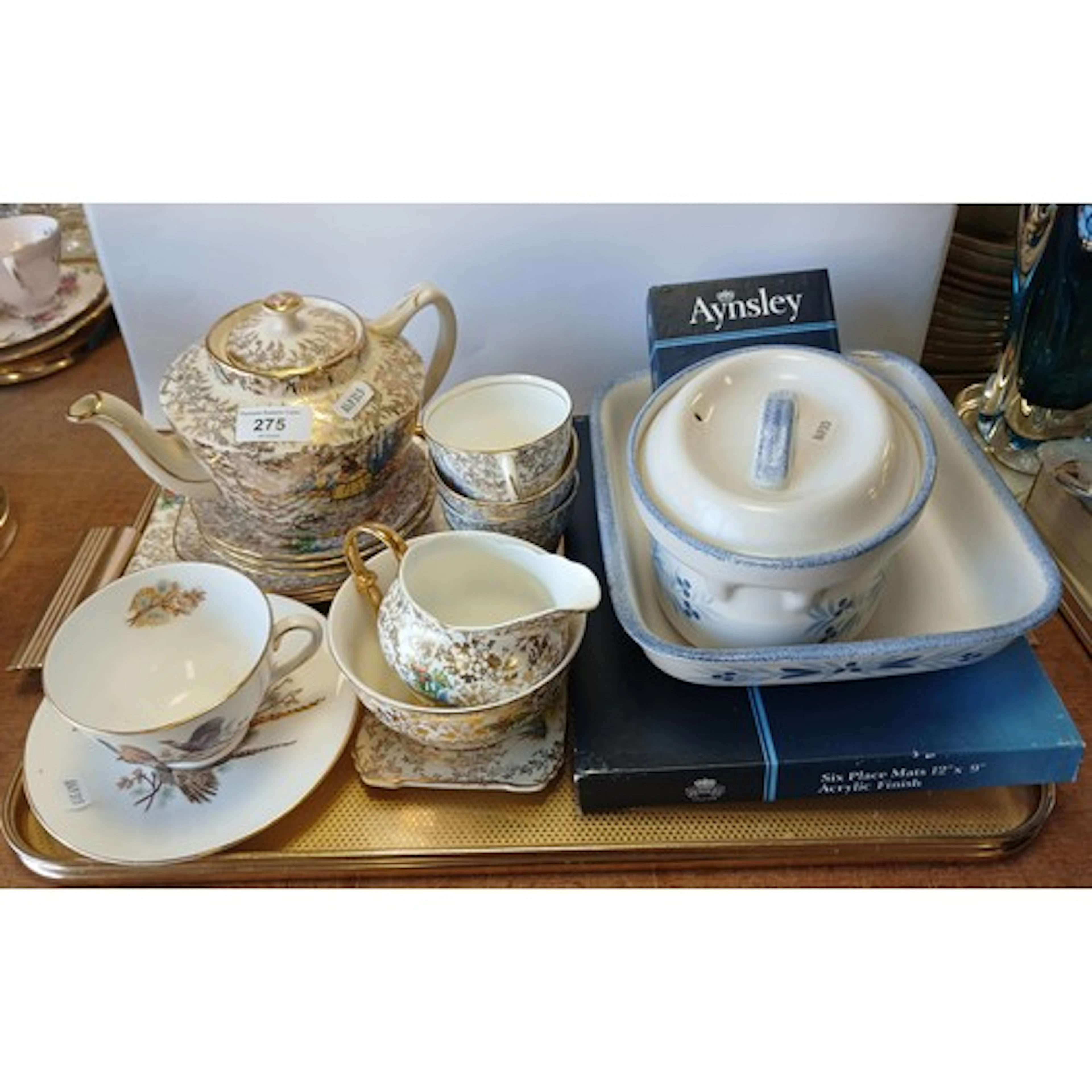 Garden House part teaset, Aynsley place mats, oven to table ...