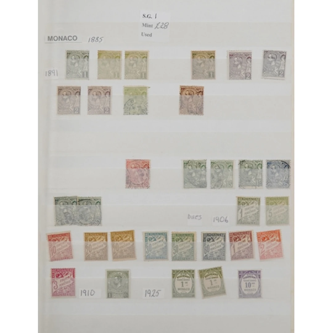Large quantity of 19th century and later Monaco stamps in mi...