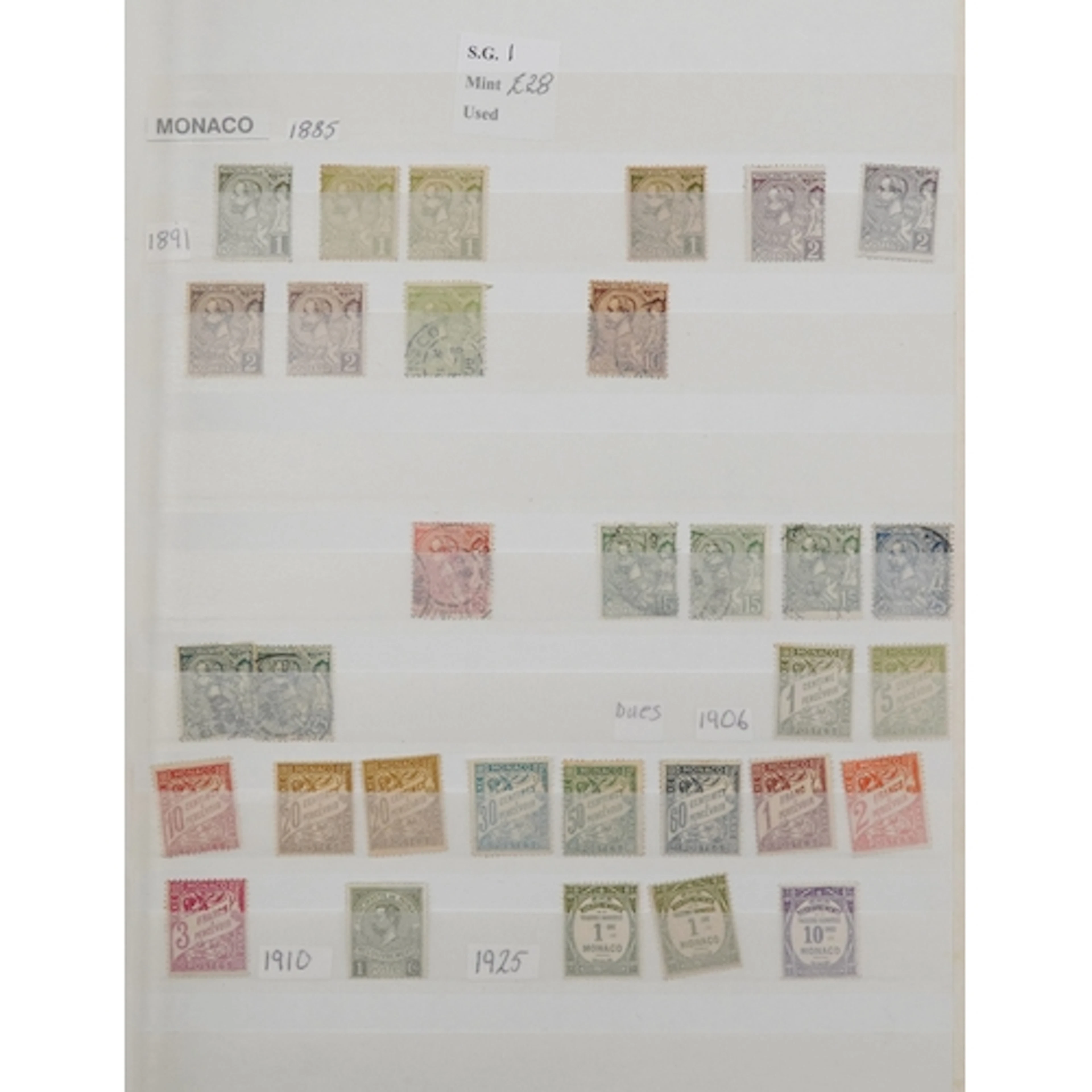Large quantity of 19th century and later Monaco stamps in mi...