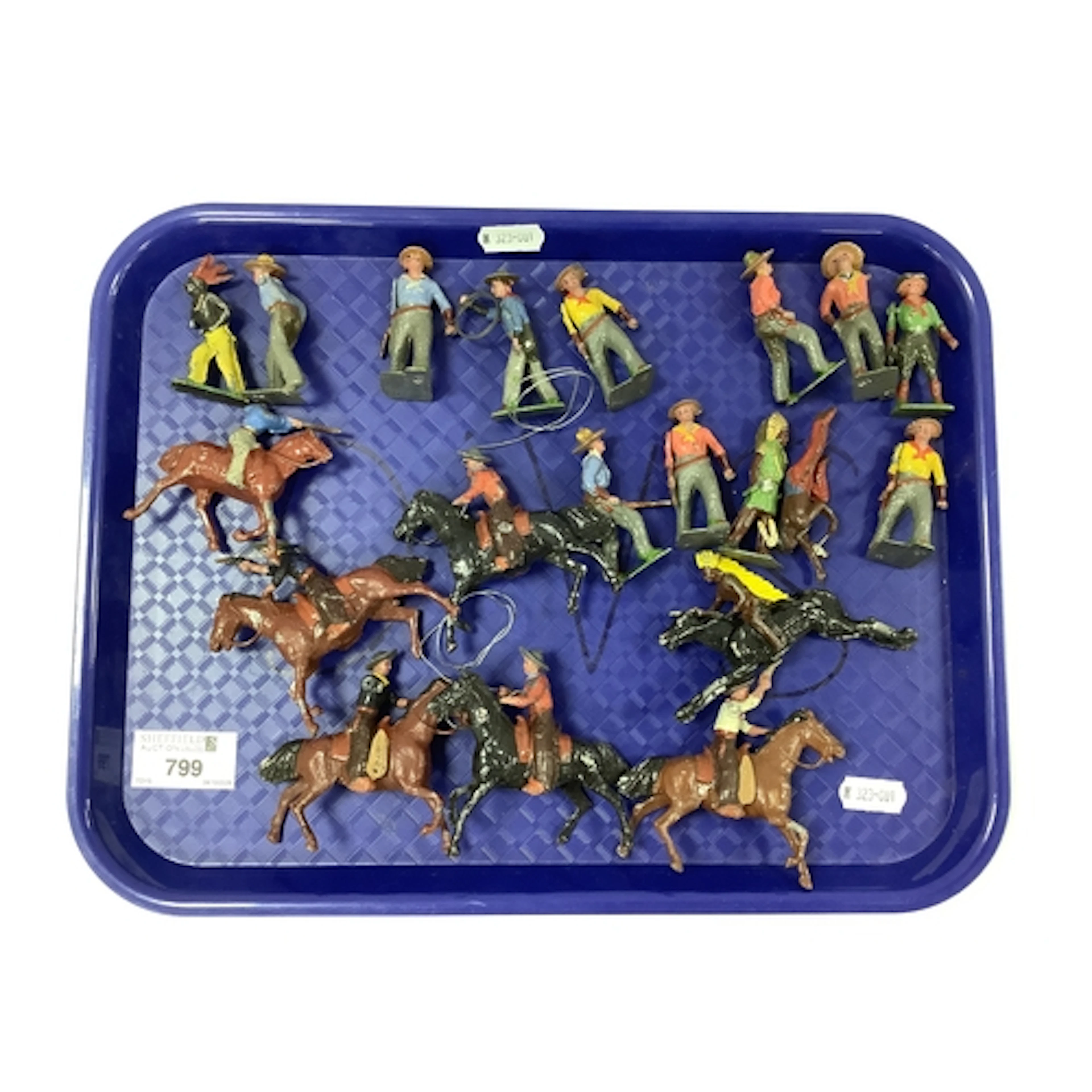 A quantity of Mid XX century lead figures, mostly Britains a...