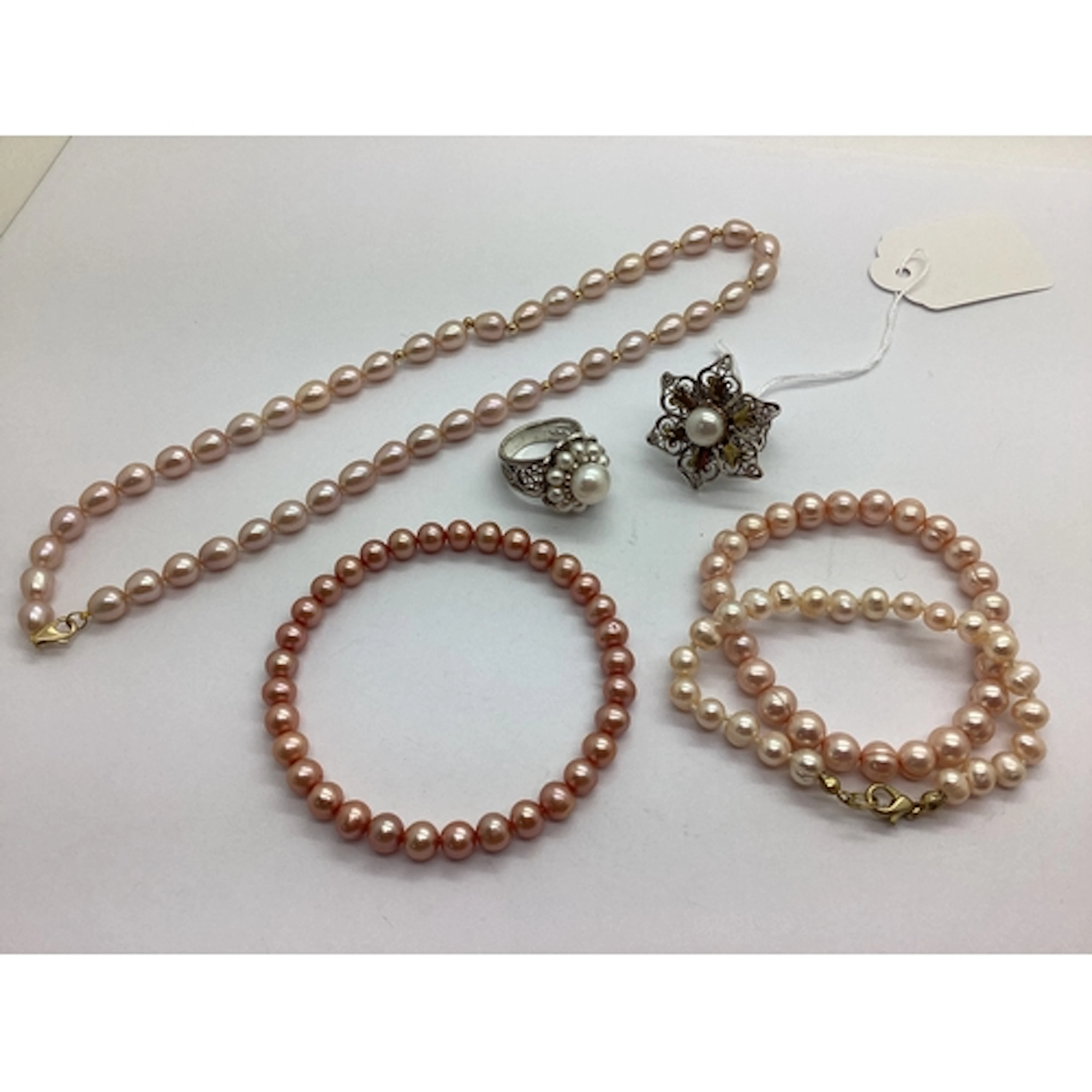 QVC 925 Bronze and Freshwater Pearl Dress Ring, of flowerhea...