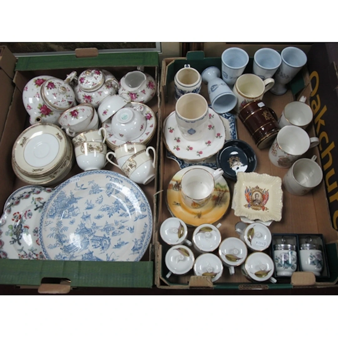 Ceramics, including Royal Worcester "Evesham" lidded pots de...