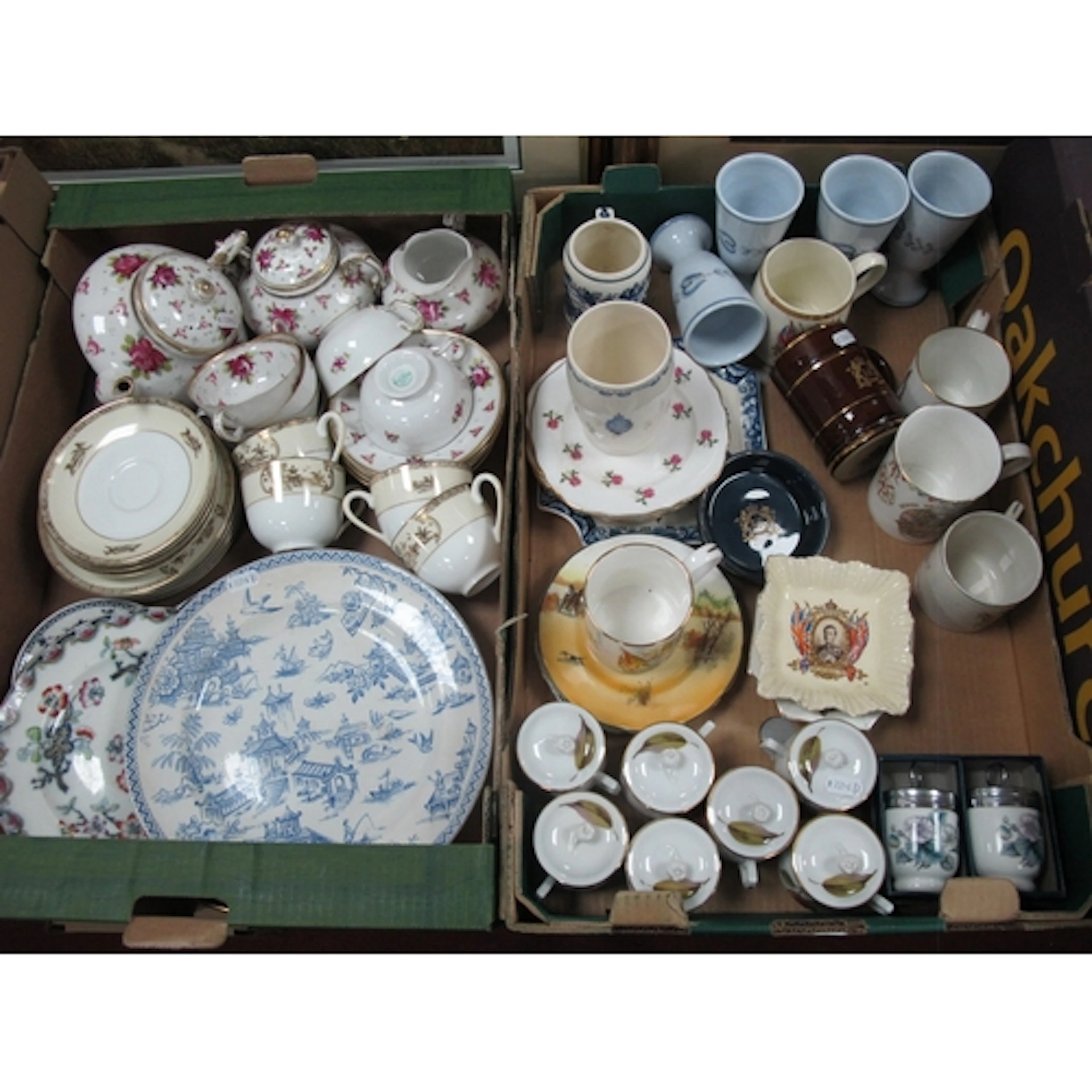 Ceramics, including Royal Worcester "Evesham" lidded pots de...