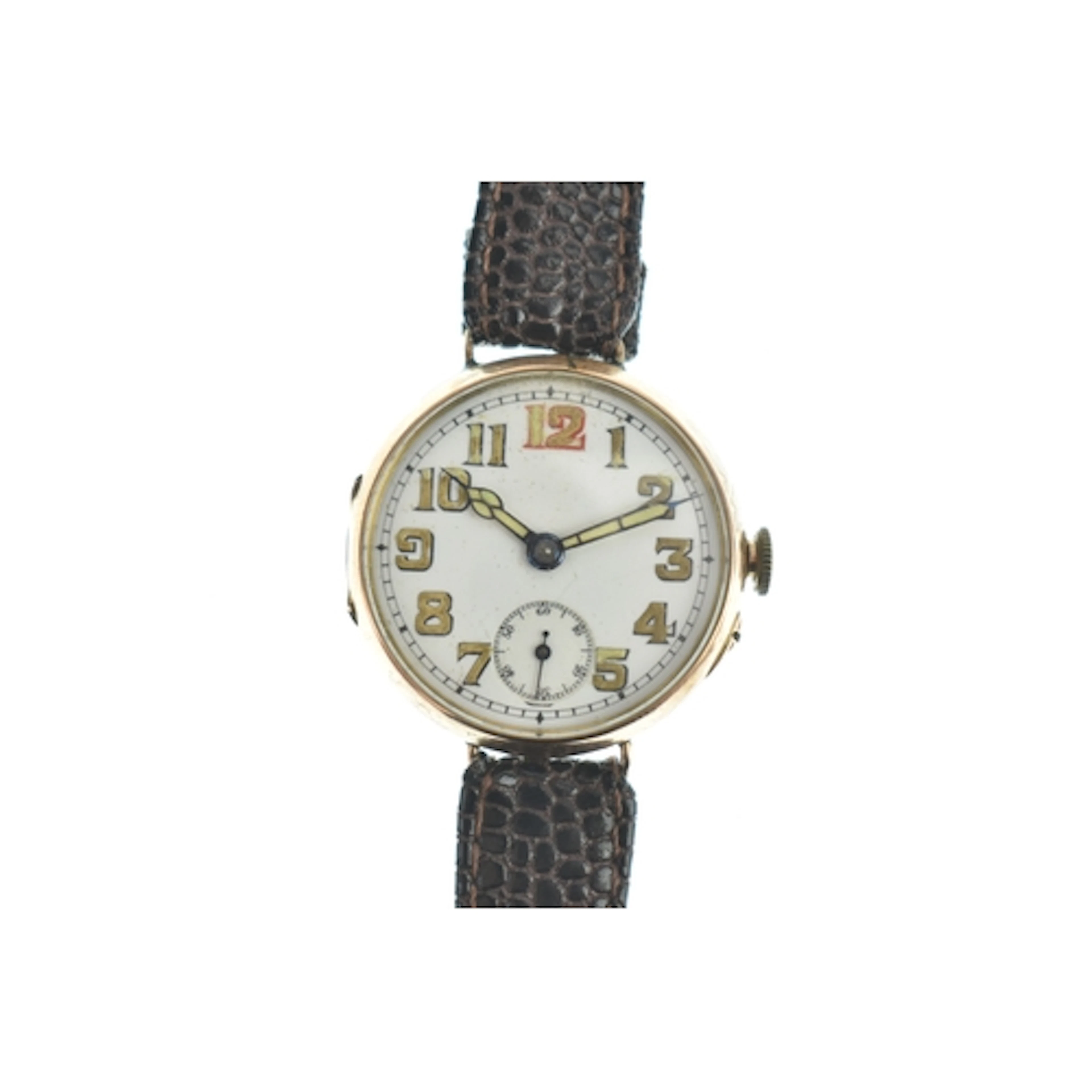 WW1 military interest: An early 20th century 9ct gold gents ...