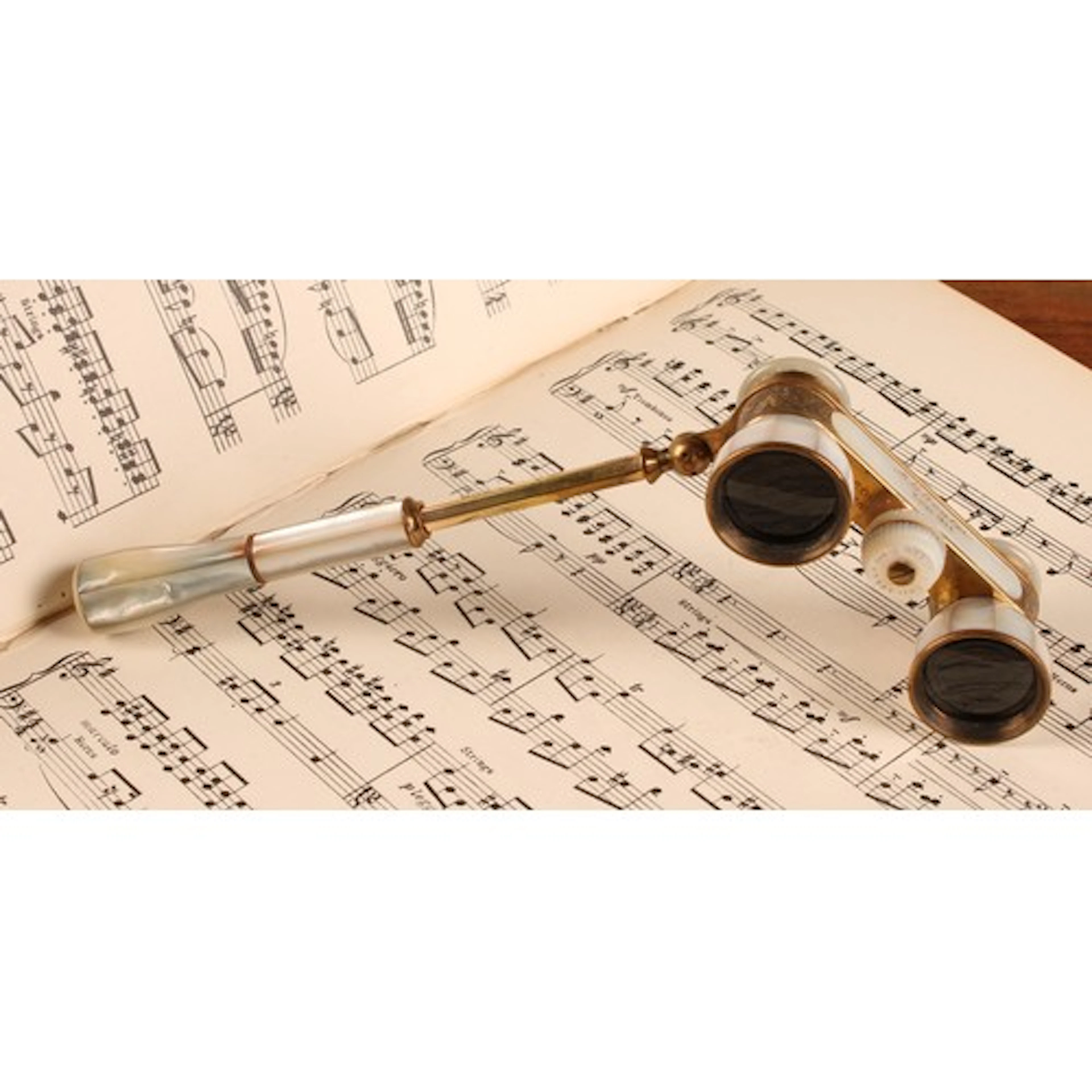 A pair of 19th century German mother-of-pearl and gilt metal...
