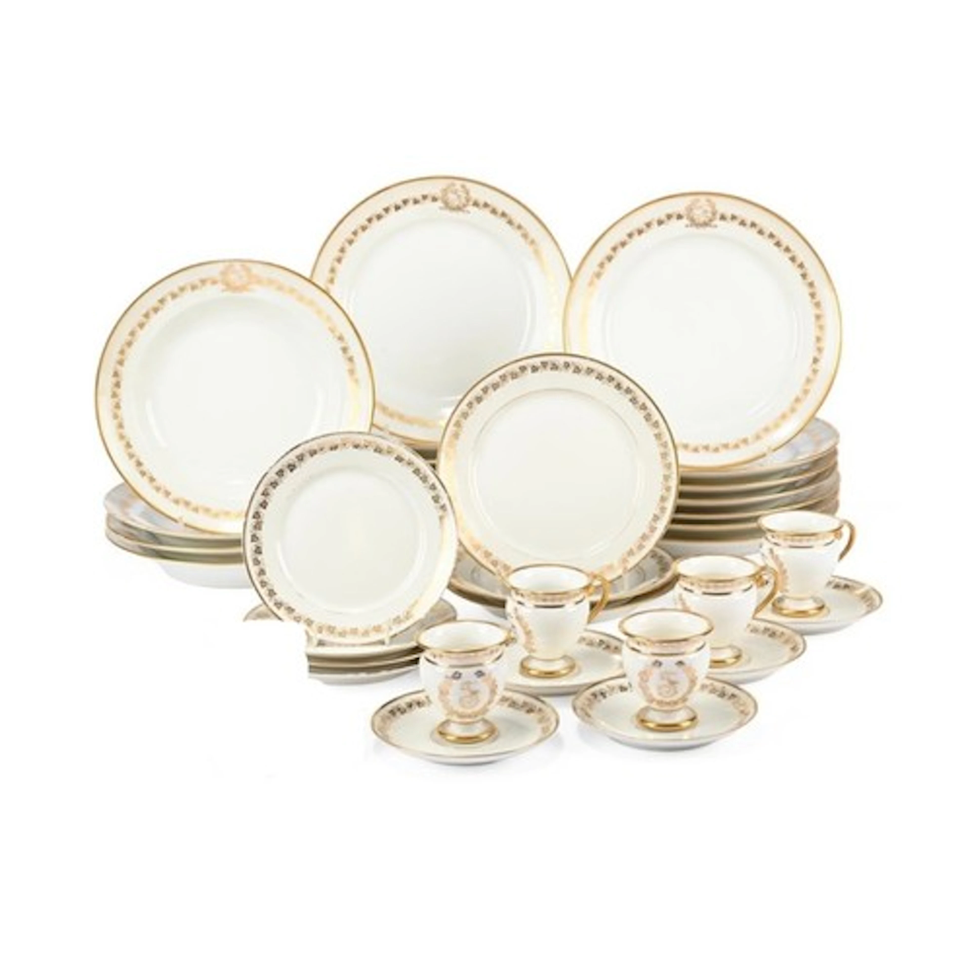 A composite Paris Porcelain and Limoges part dinner service ...