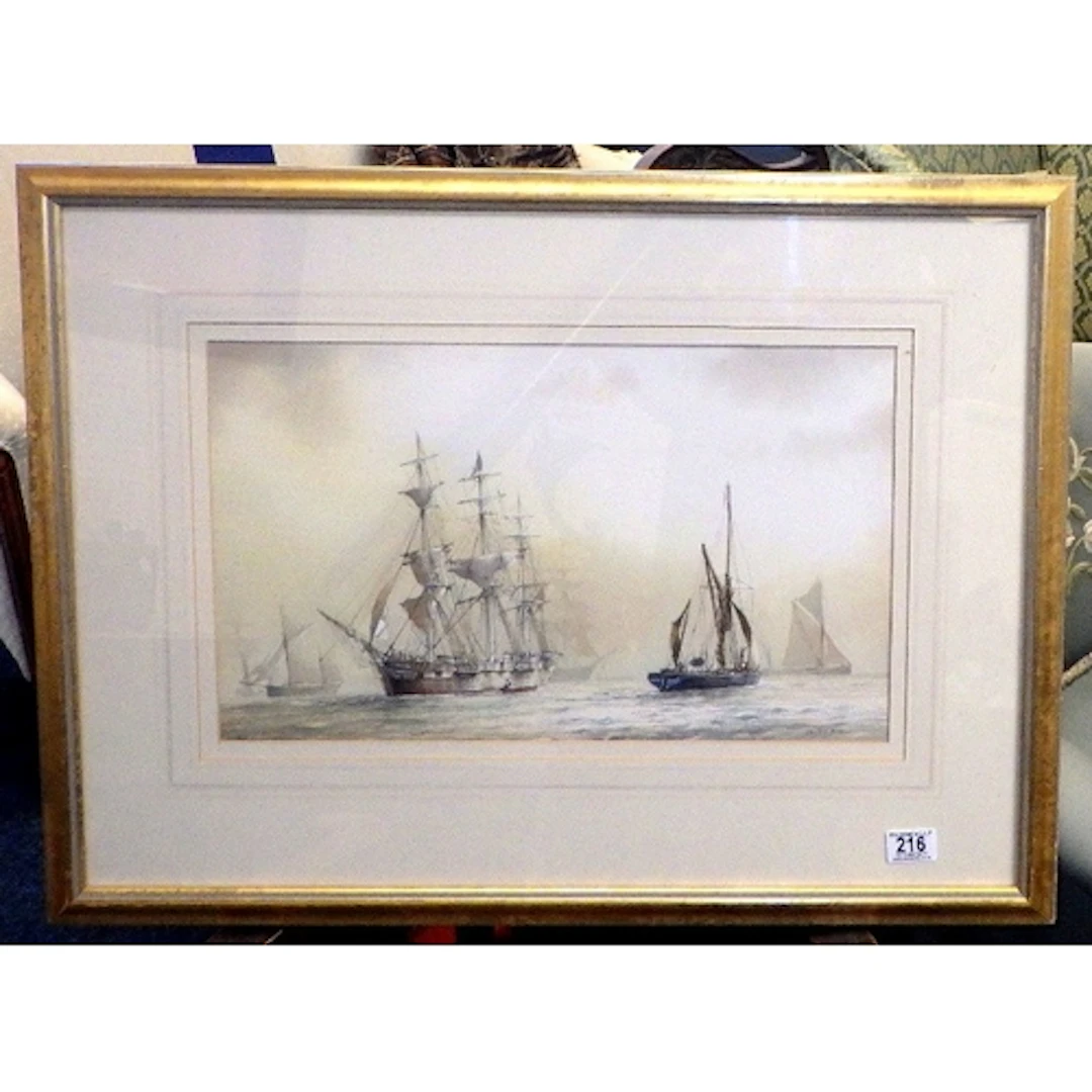David C Bell, 'The Marlborough' framed watercolour