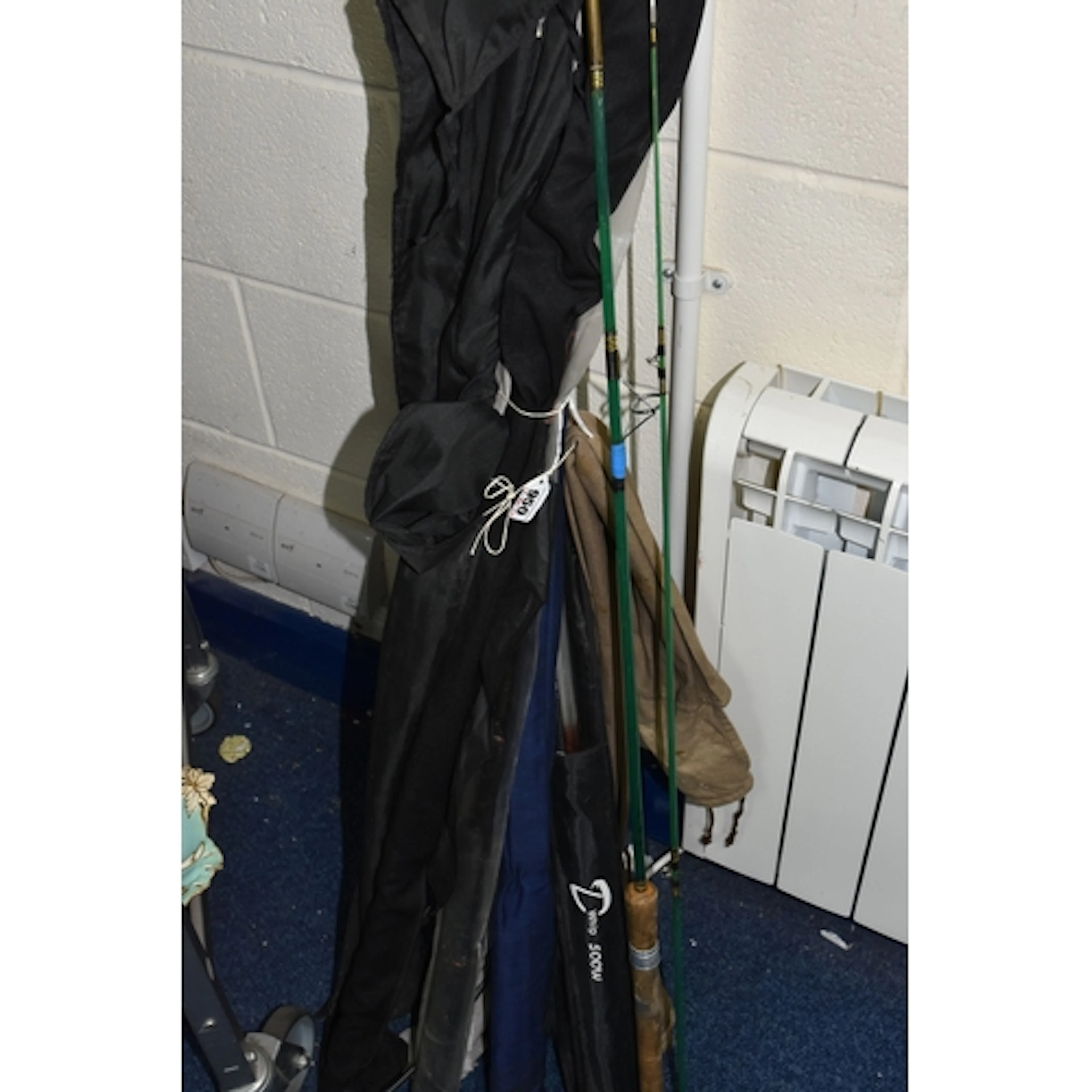 A GROUP OF VINTAGE FISHING RODS, to include a two piece Milb...