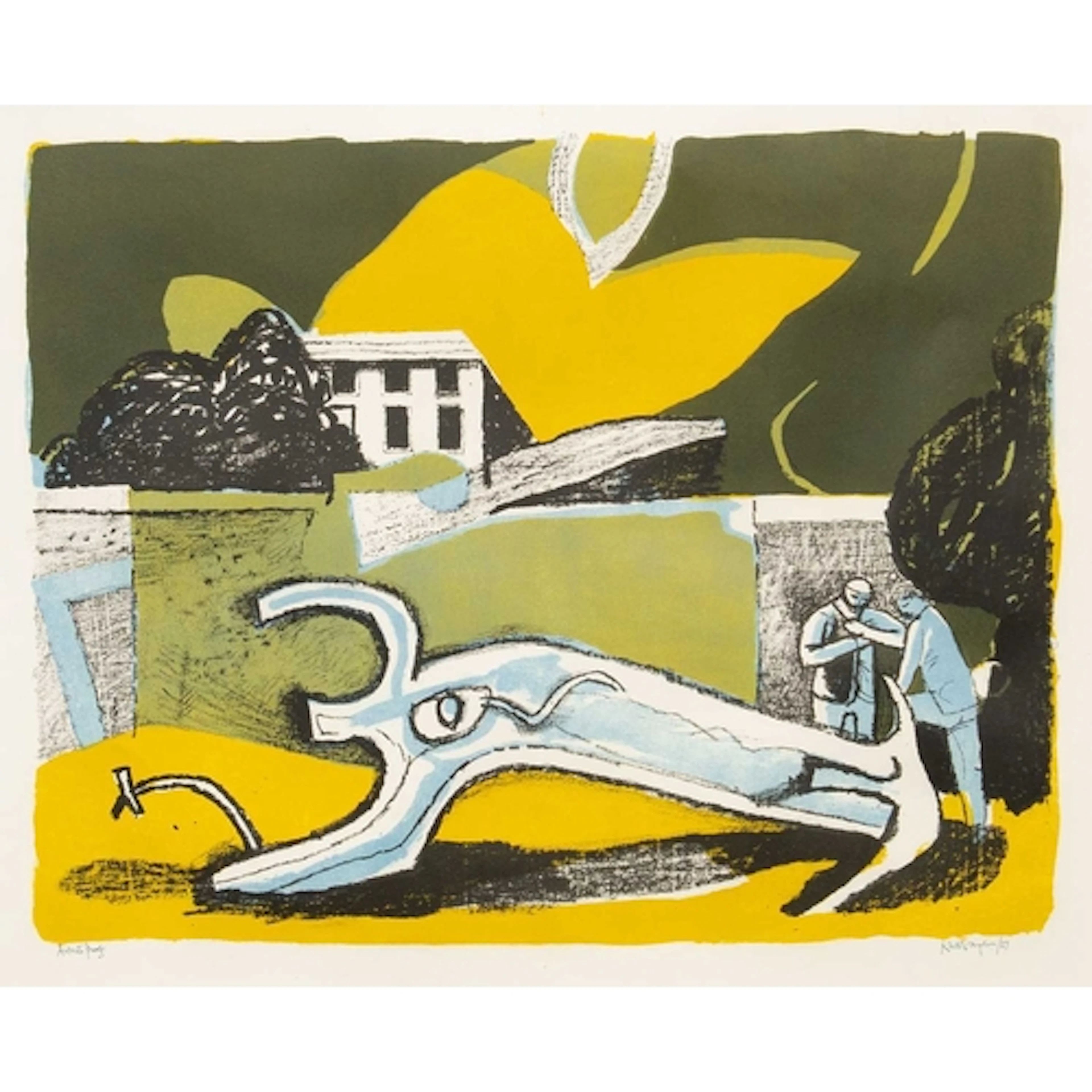 § Keith VAUGHAN (1912-1977) The Walled Garden, 1951 Lithogra...