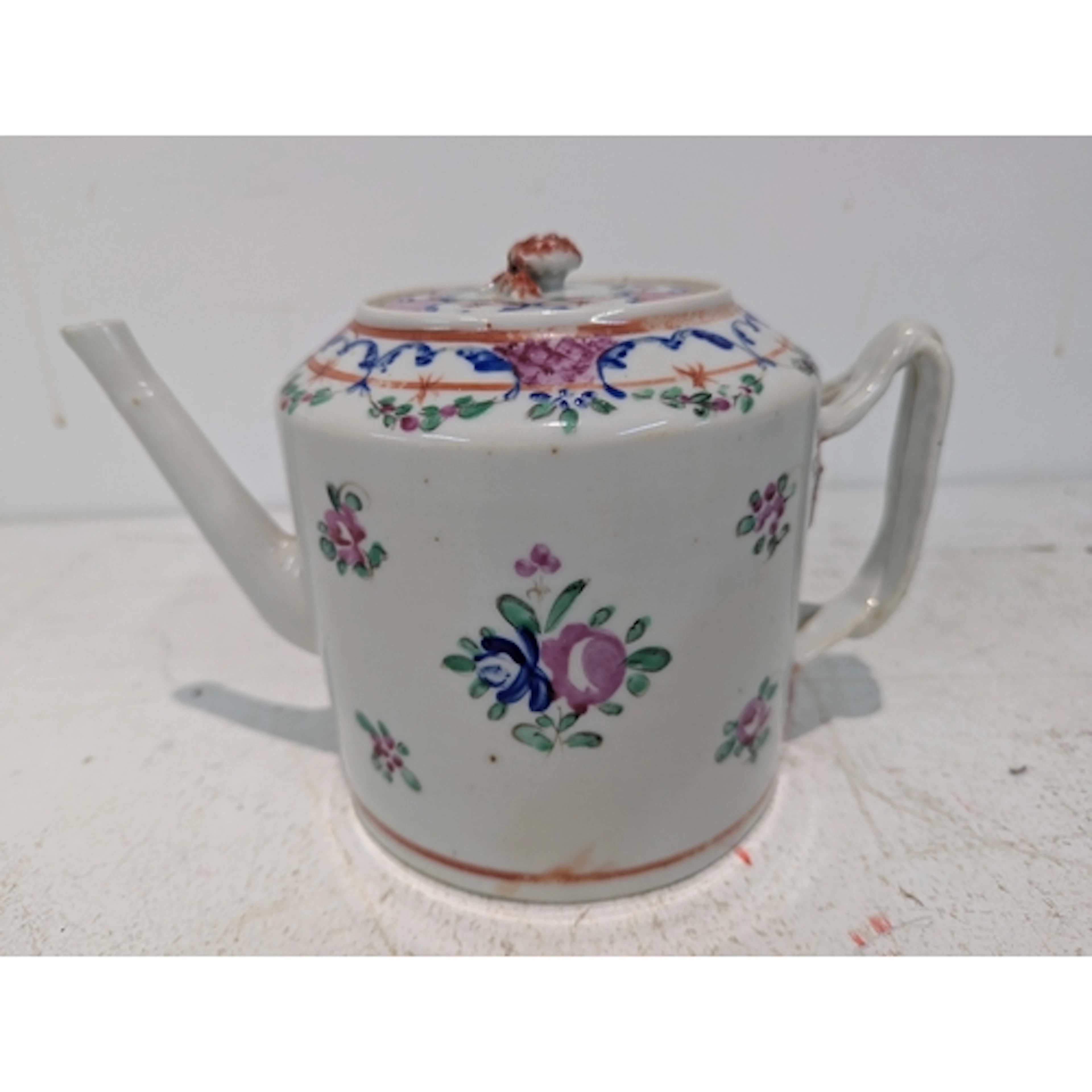 An 18th century Chinese famille rose teapot, Qianlong period...