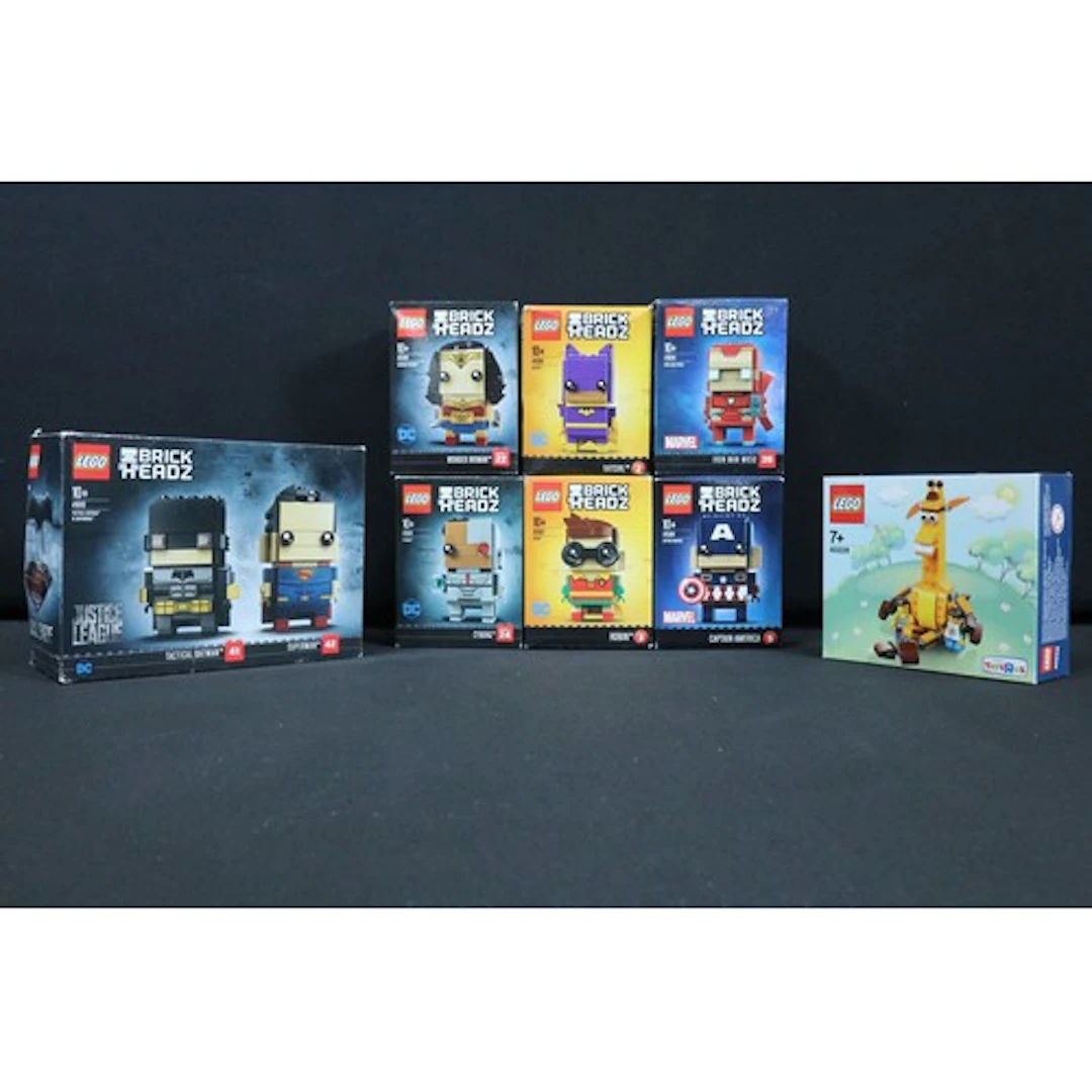Lego - Seven boxed Lego Brickheadz sets to include 41610 Bat...