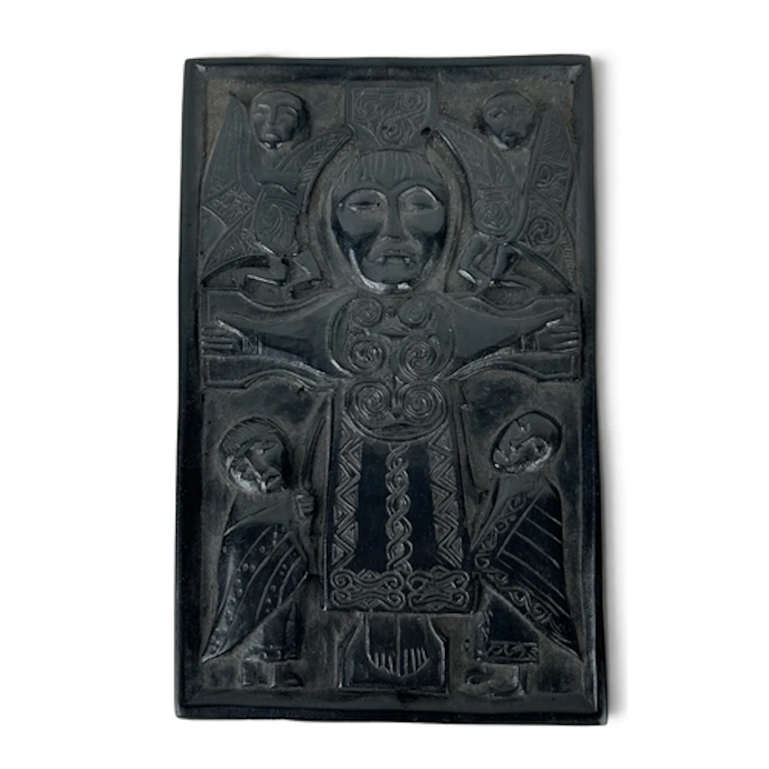 A DECORATIVE TRIBAL PLAQUE WITH FIGURES Possibly Ethiopian. ...